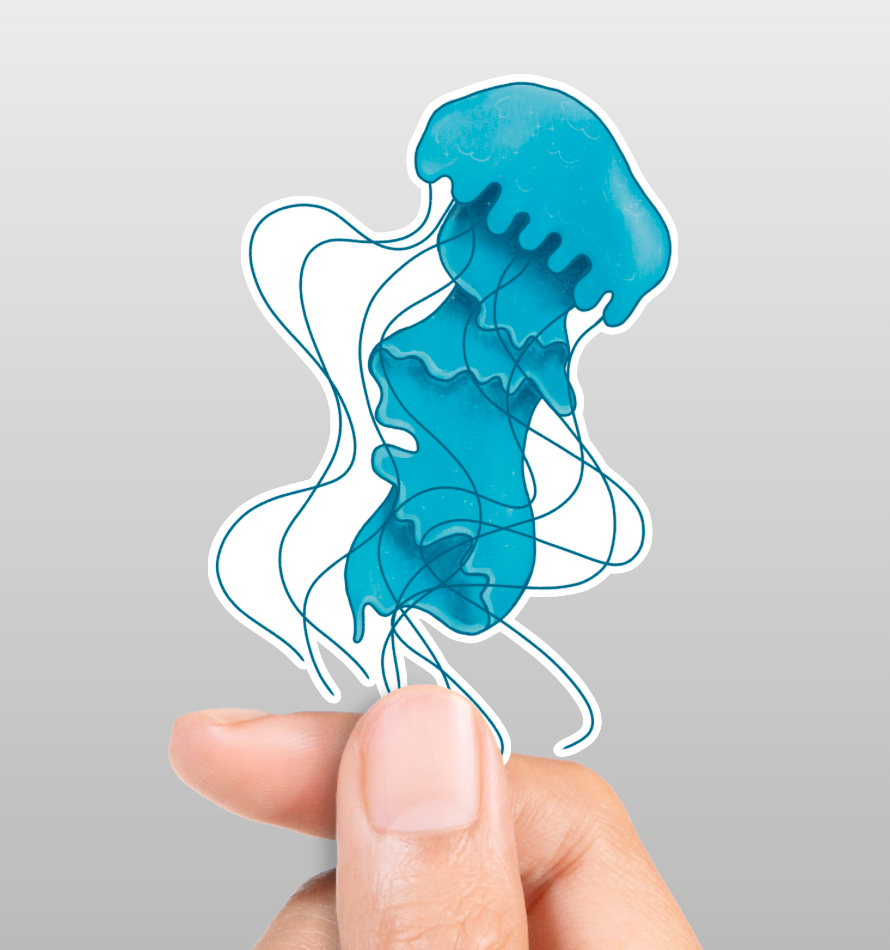 Mesmerizing Jellyfish Sticker