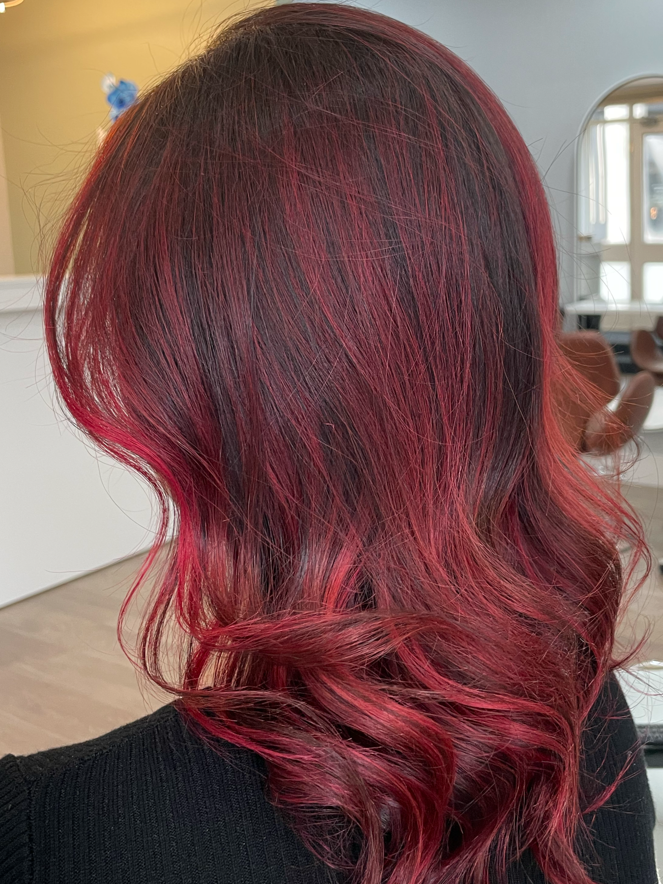 Red hair colour transformation