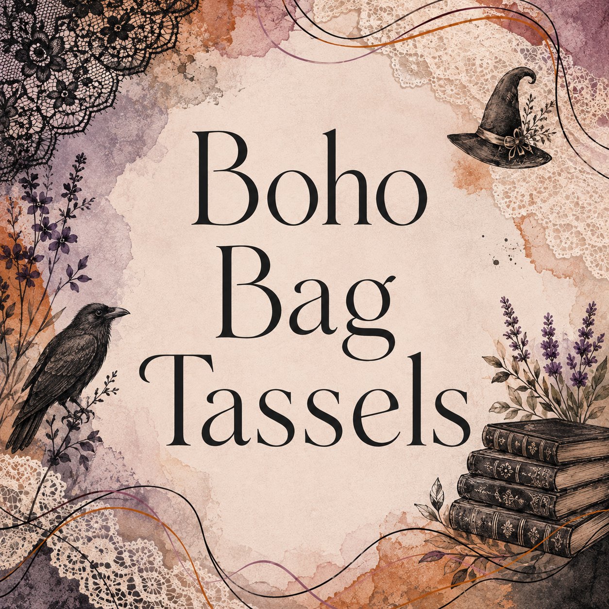 Boho Ribbon Bag Tassels