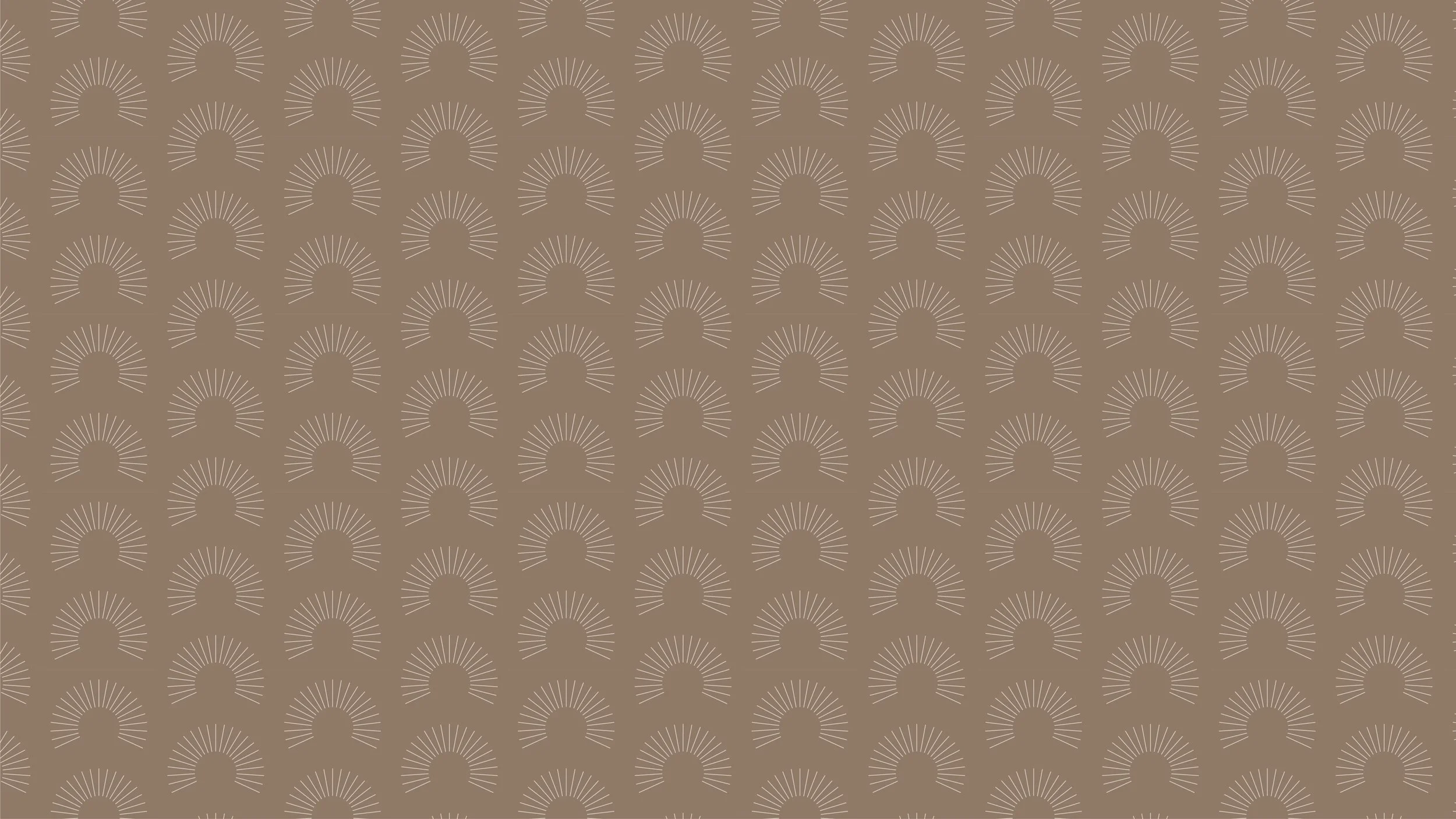 A repeating pattern of semi-circular shapes with straight lines radiating outward, set on a beige background.
