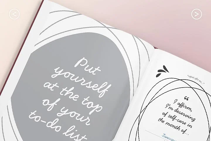 Affirm every month with a positive message:
Start your month out right! You’re deserving.