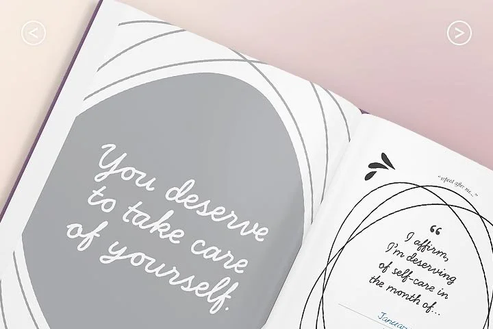 Affirm every month with a positive message:
Start your month out right! You’re deserving.