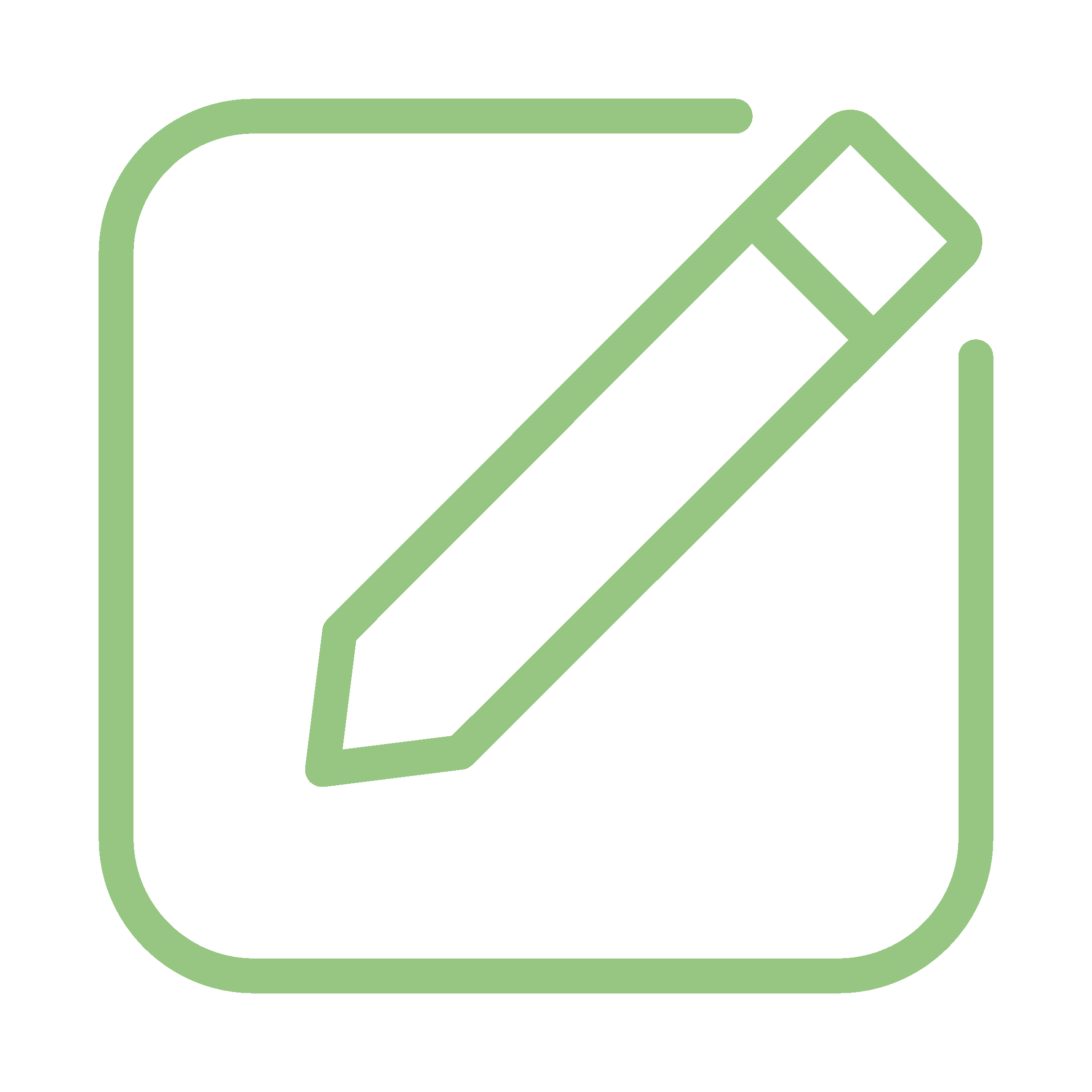 Logo of a stylized green pencil drawing on a black background.