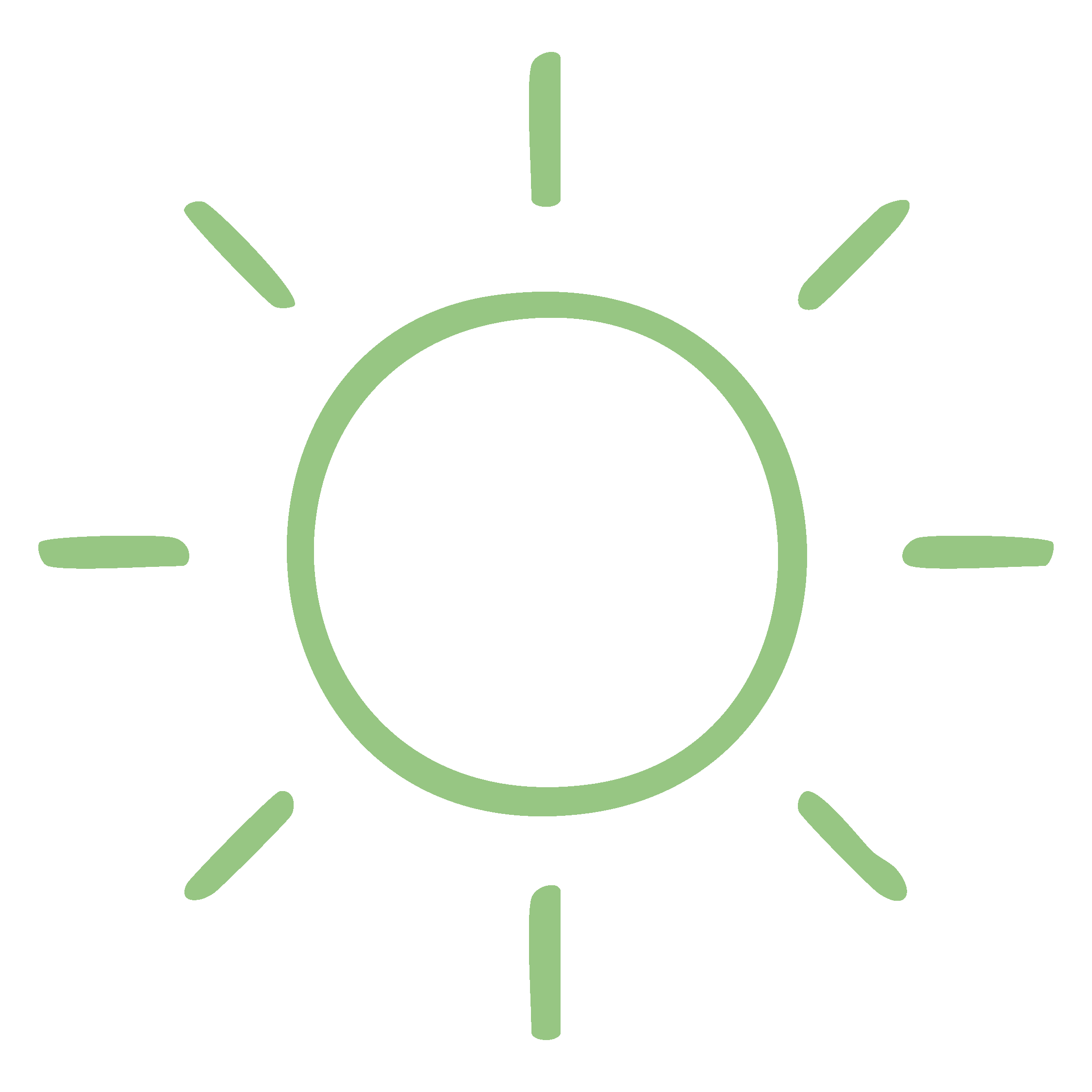 A digital illustration of a stylized alarm clock with rounded hands, and lines representing sound or alarm signals radiating outward.