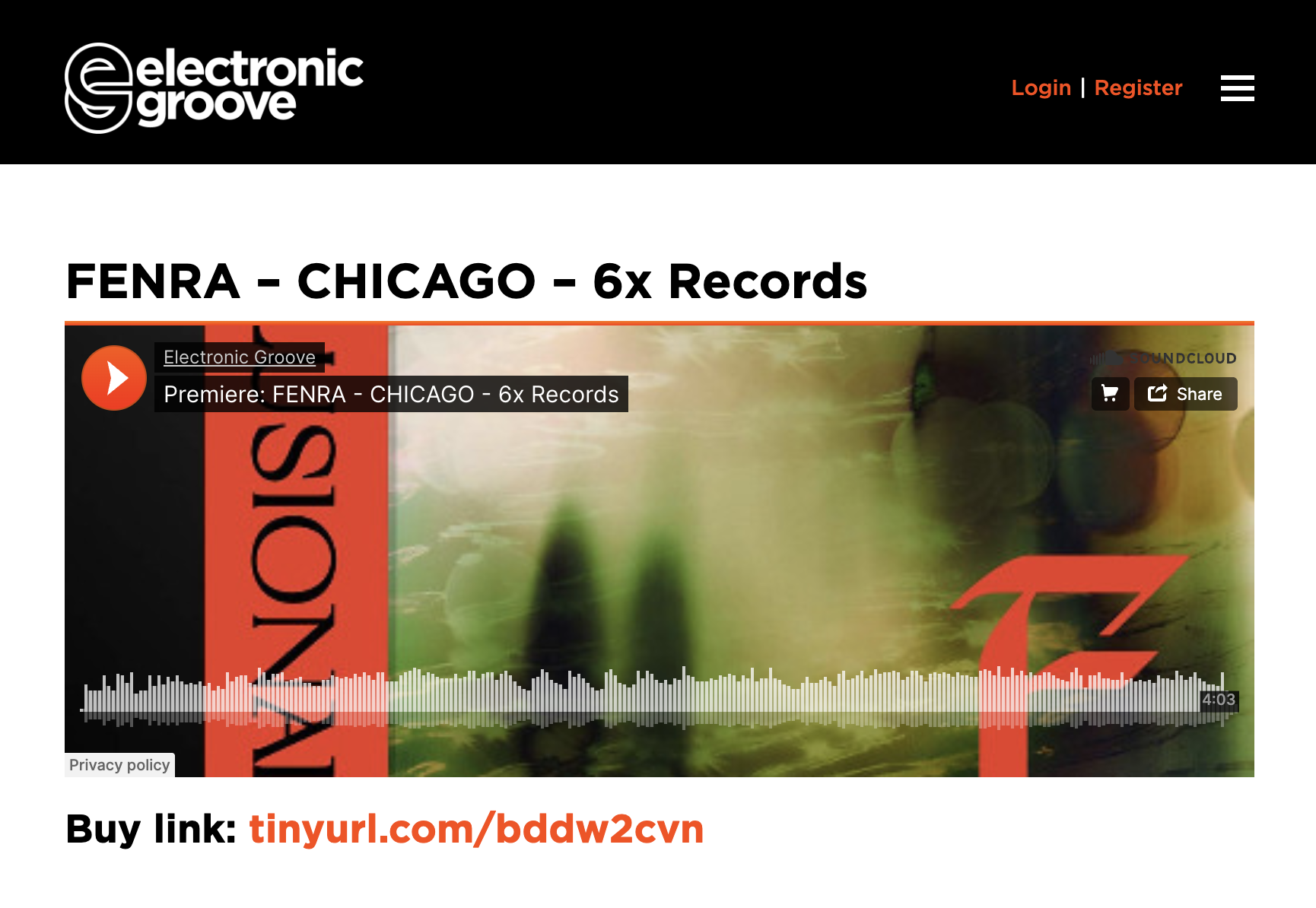 Webpage image of Delusional EP cover featured on Electronic Groove Magazine