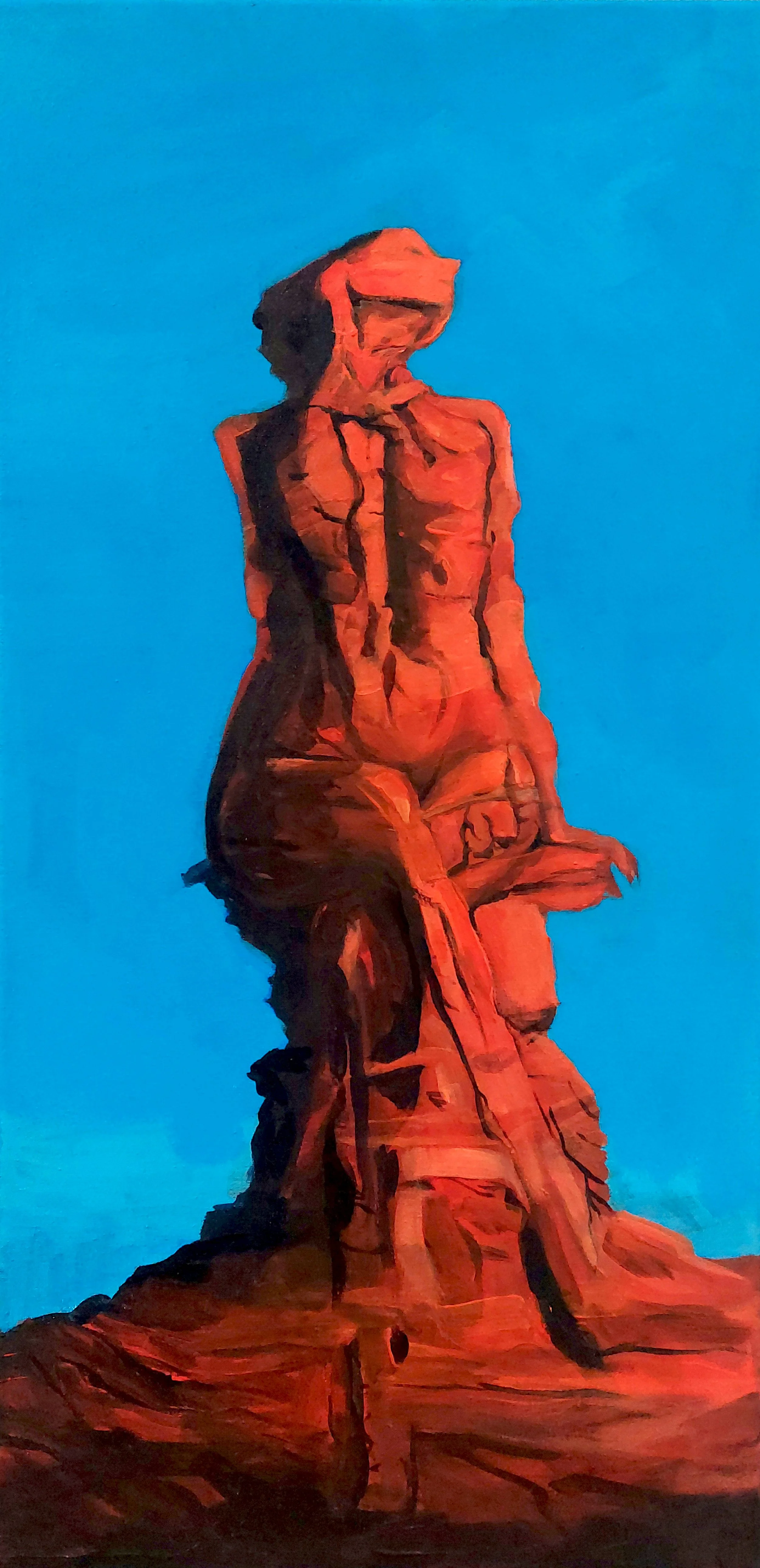 Rock Sana, 2025, Acrylic on canvas 30x60 cm