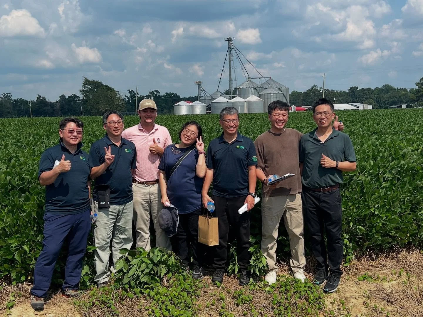 Last week NC Soy had the privilege of hosting a group of soy processors and buyers from Taiwan to build relationships for purchasing NC soybeans. The delegation visited facilities that process and send beans to SE Asia, including Palmetto Grain and N