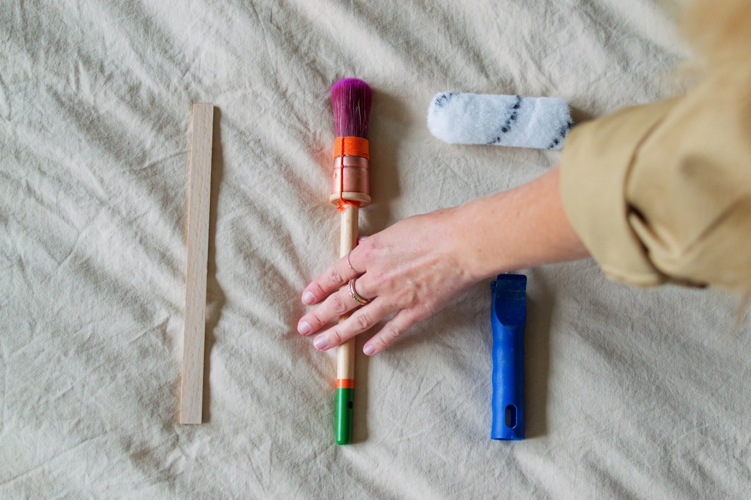 Paint color sample chart showing various shades of blue and green with their names and codes.