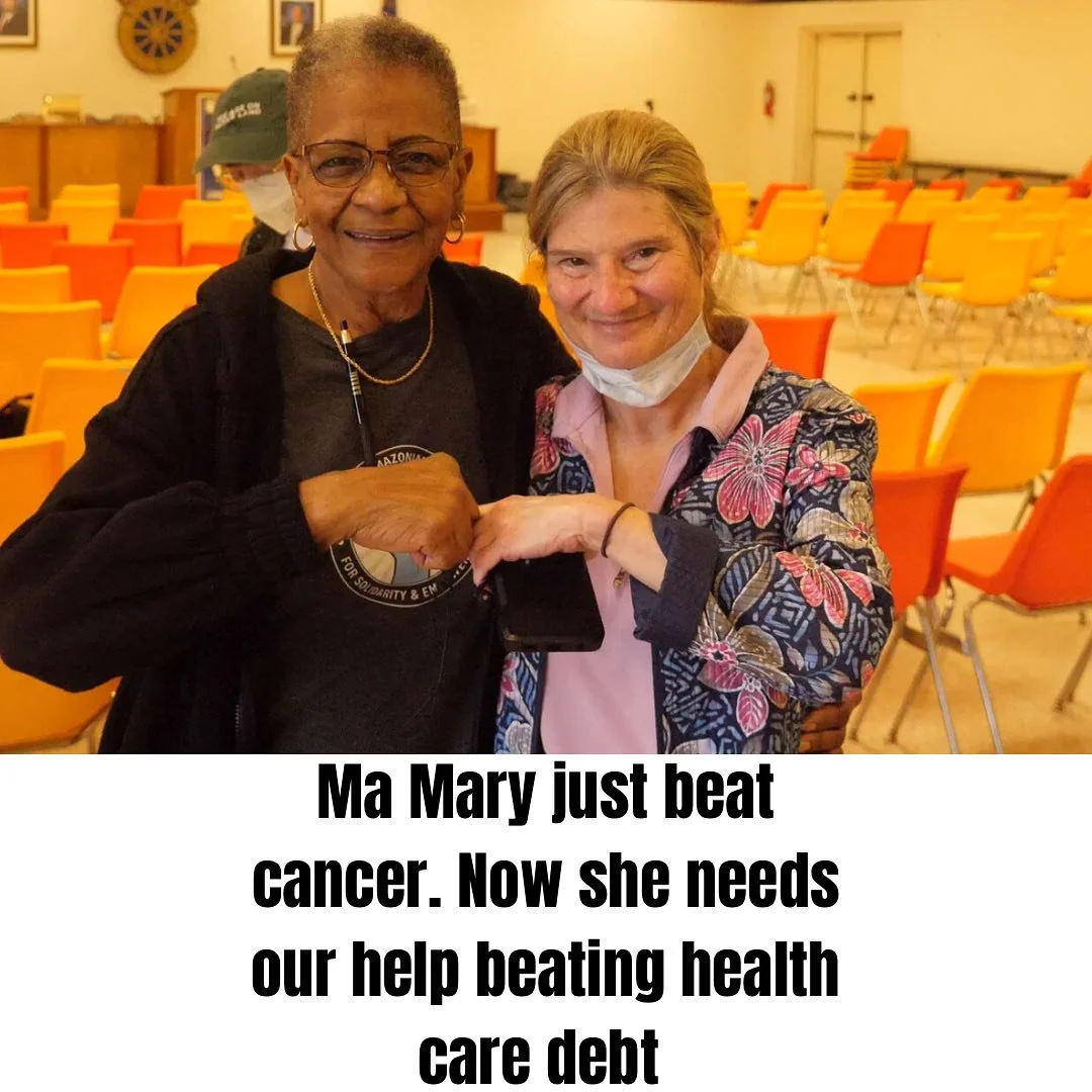 Since @northcarolinasfirstamazonunion first started union organizing 3 years ago Ma Mary has been the heart of this union. Nearly that entire time, she has been battling cancer. Last week after countless surgeries and tests, she was declared cancer f
