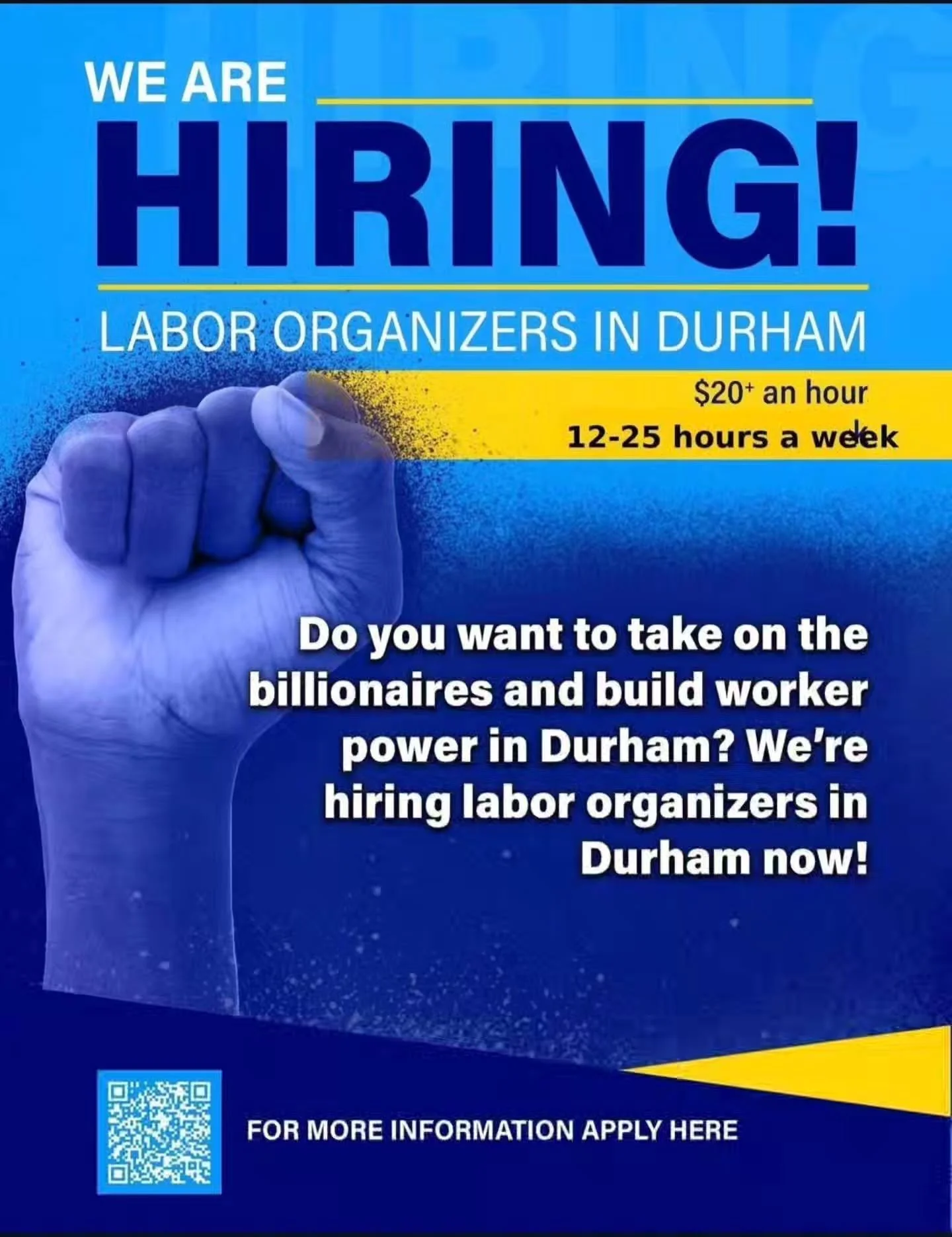 Join the fight to unionize Amazon in Durham! We need you to get better pay and achieve worker power.  Scan the QR code or visit the link in bio for details.

#amazoncause #workersolidarity #raiseupthesouth #amazonworkers