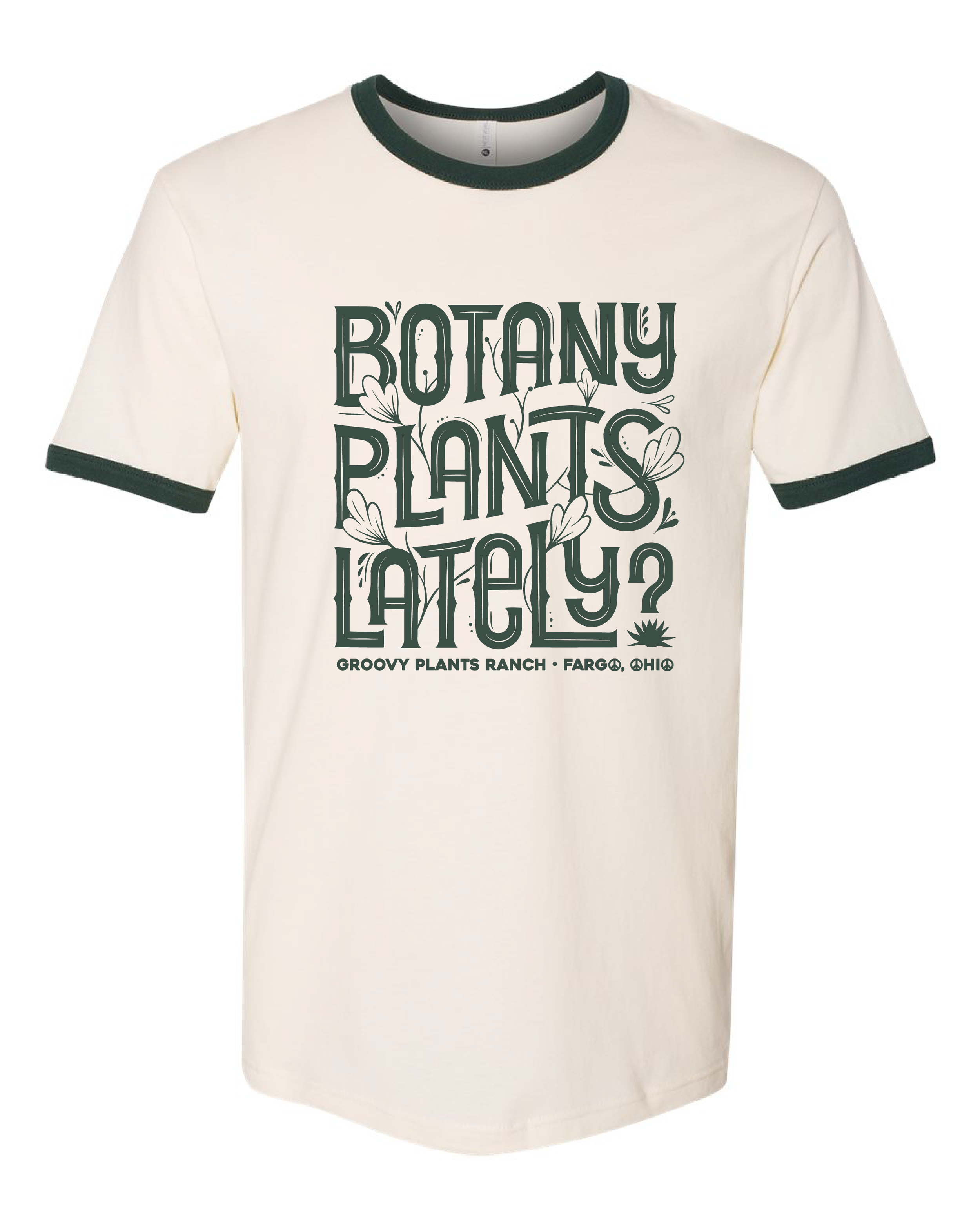 Design mockups showing simple one color shirt prints.