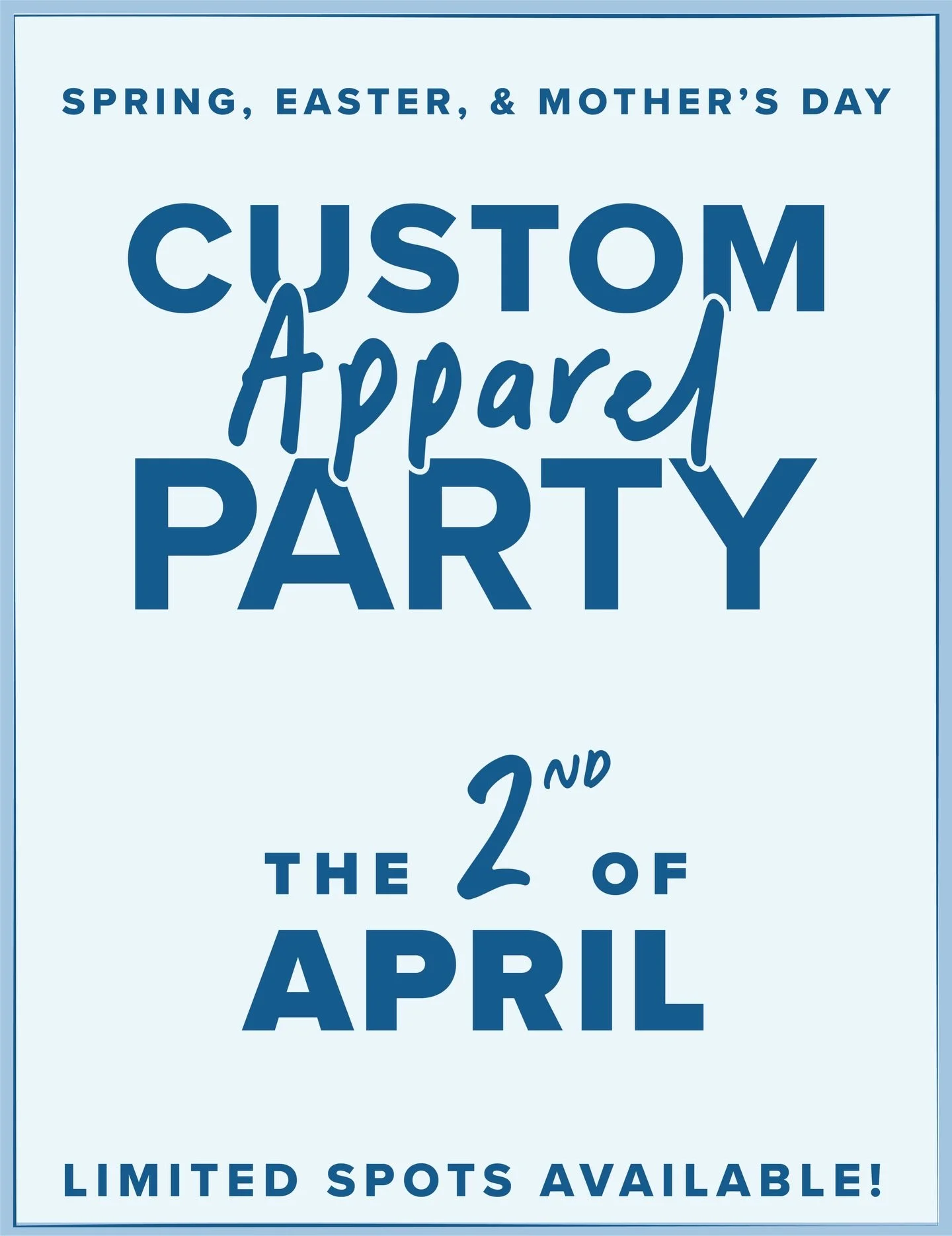 Join us for our next Print Party!💙

Spots are filling up fast! Be sure to sign up by March 23rd to be part of the fun that brings creativity and community together.

✨ Save your spot today, link in stories!