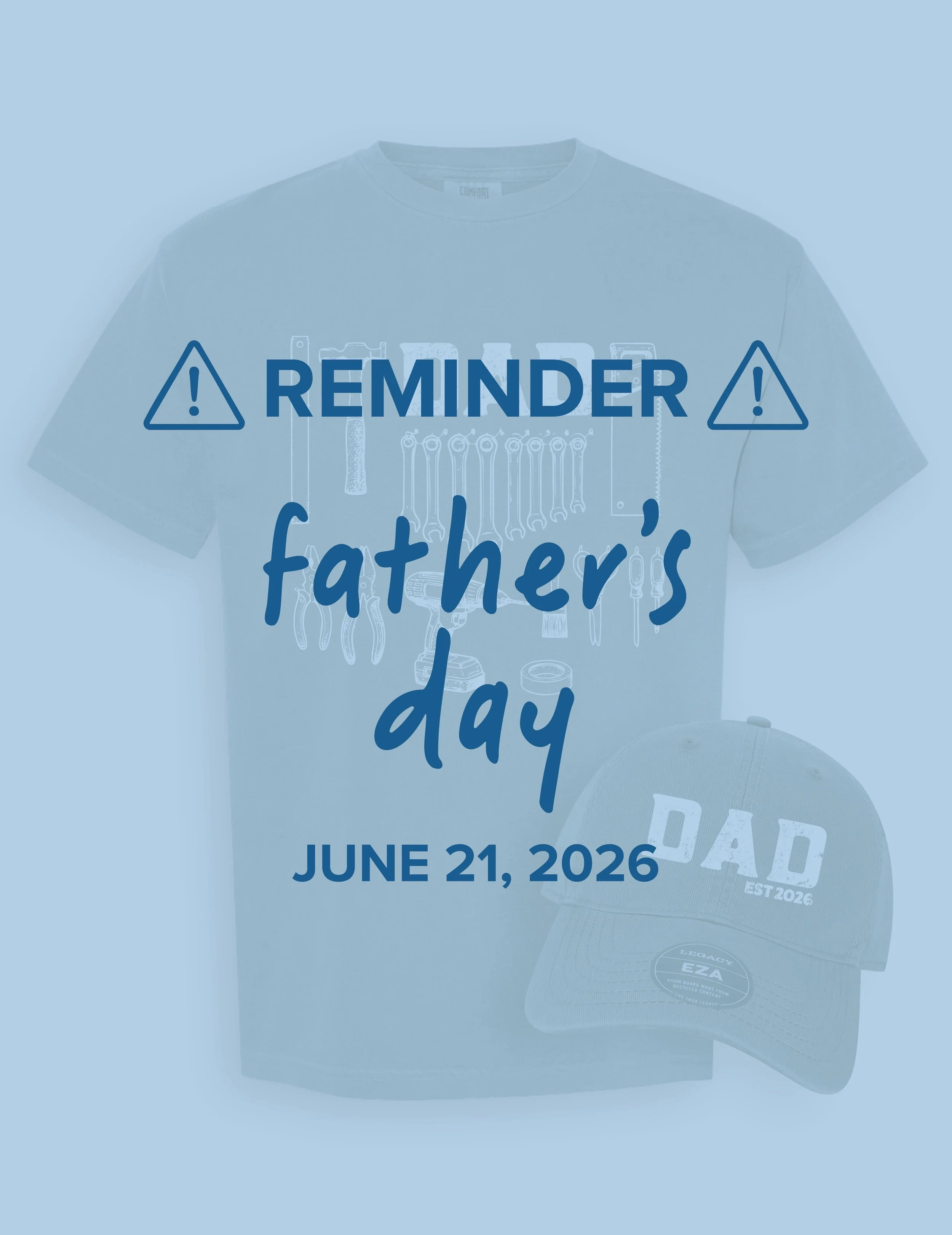 REMINDER to get your custom Father&rsquo;s Day apparel order in ASAP!

Need a gift for a special dad in your life? We can help! Just reach out today:

Online: theawesomecompany.com
Call/Text: 614 440 8545
Email: info@theawesomecompany.com</b>

