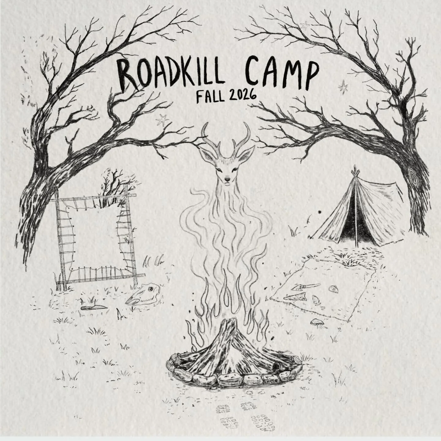 Registration for Roadkill Camp 2026 is now open! This year is going to be BIG! We plan on having instructors this time around. Some of our proposed classes are butchery, hide tanning, antler scrimshaw, flint knapping, and more! Tickets and camp infor