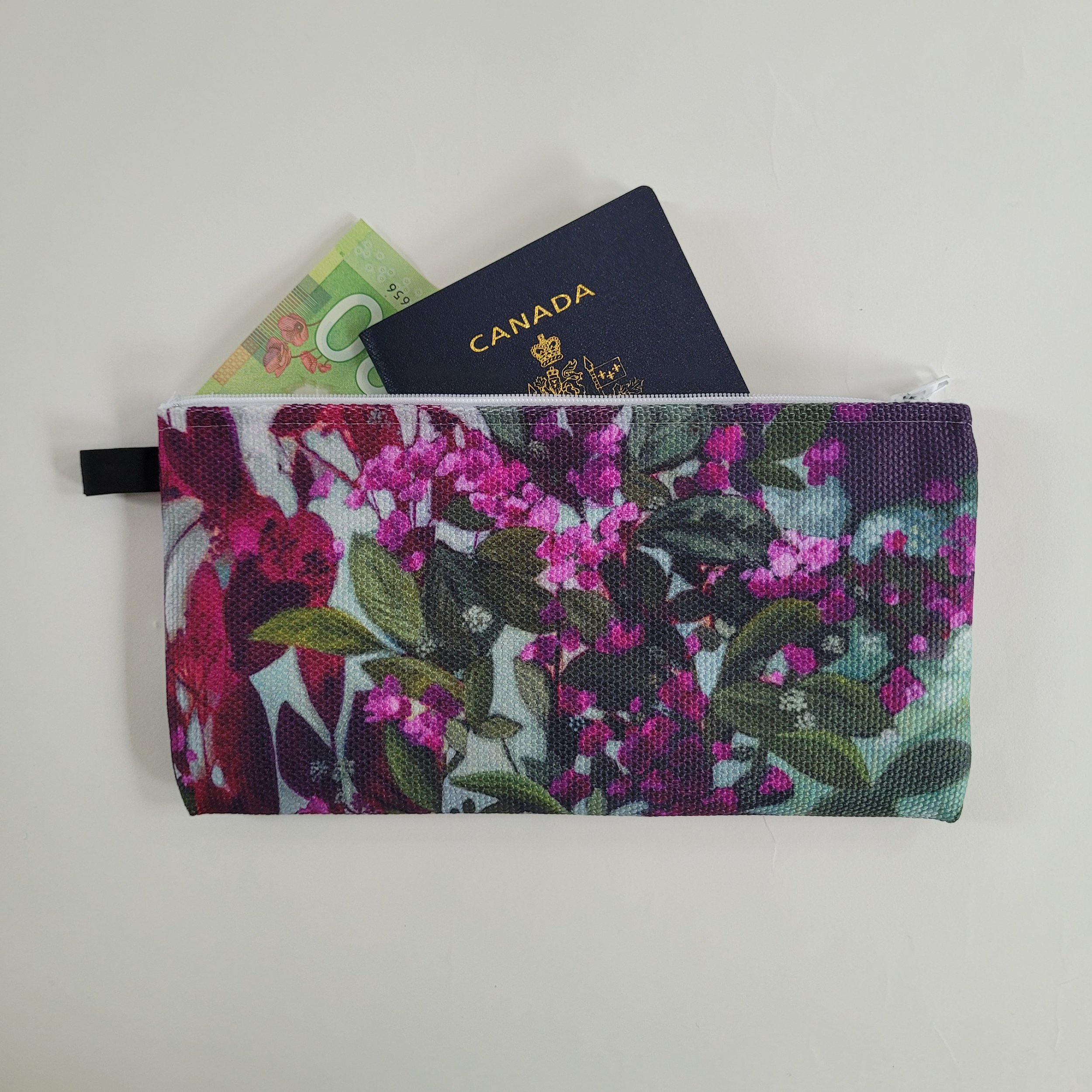 Small Pouch- 'Smoke Bush Floral'