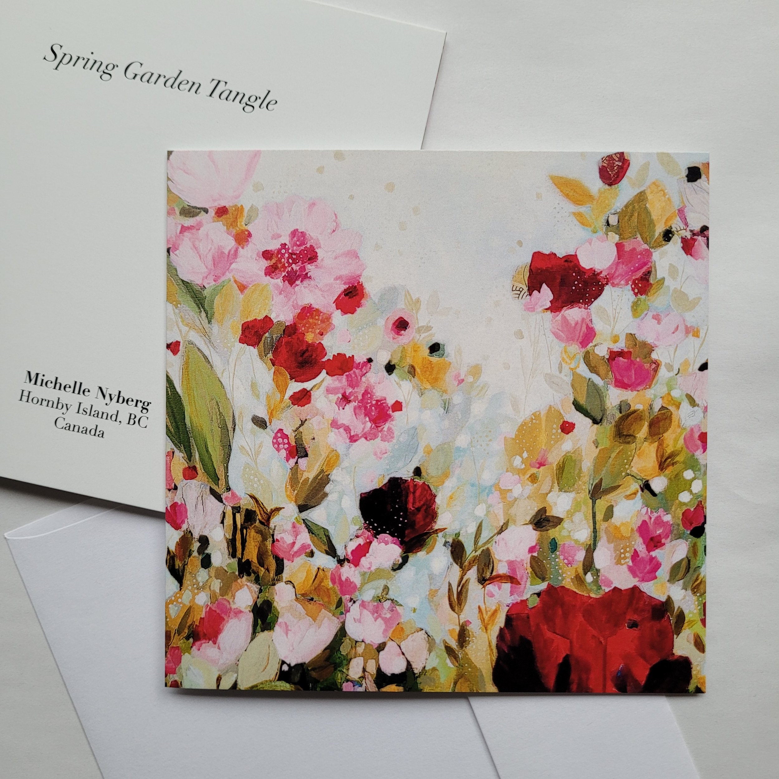 'Spring Garden Tangle' greeting card