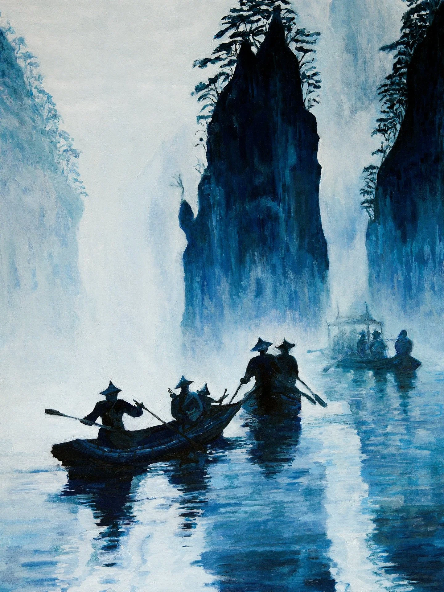 &ldquo;Endure&rdquo;, 70*100cm oil on canvas. The work reflects on collective endurance &ndash; our survival through persistence and cooperation in overwhelming circumstances. #oilart #artcollectionist #artcollections #paintingoncanvas