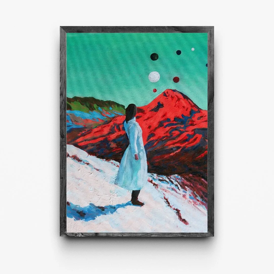 Website is live 🔥 Do visit, check it out and tell me what you think 💭 another milestone, and I&rsquo;ll keep going 🙃 This work, &ldquo;The Alley of Many Suns&rdquo; is a surreal landscape born from quiet tension, that feeling that life branches in