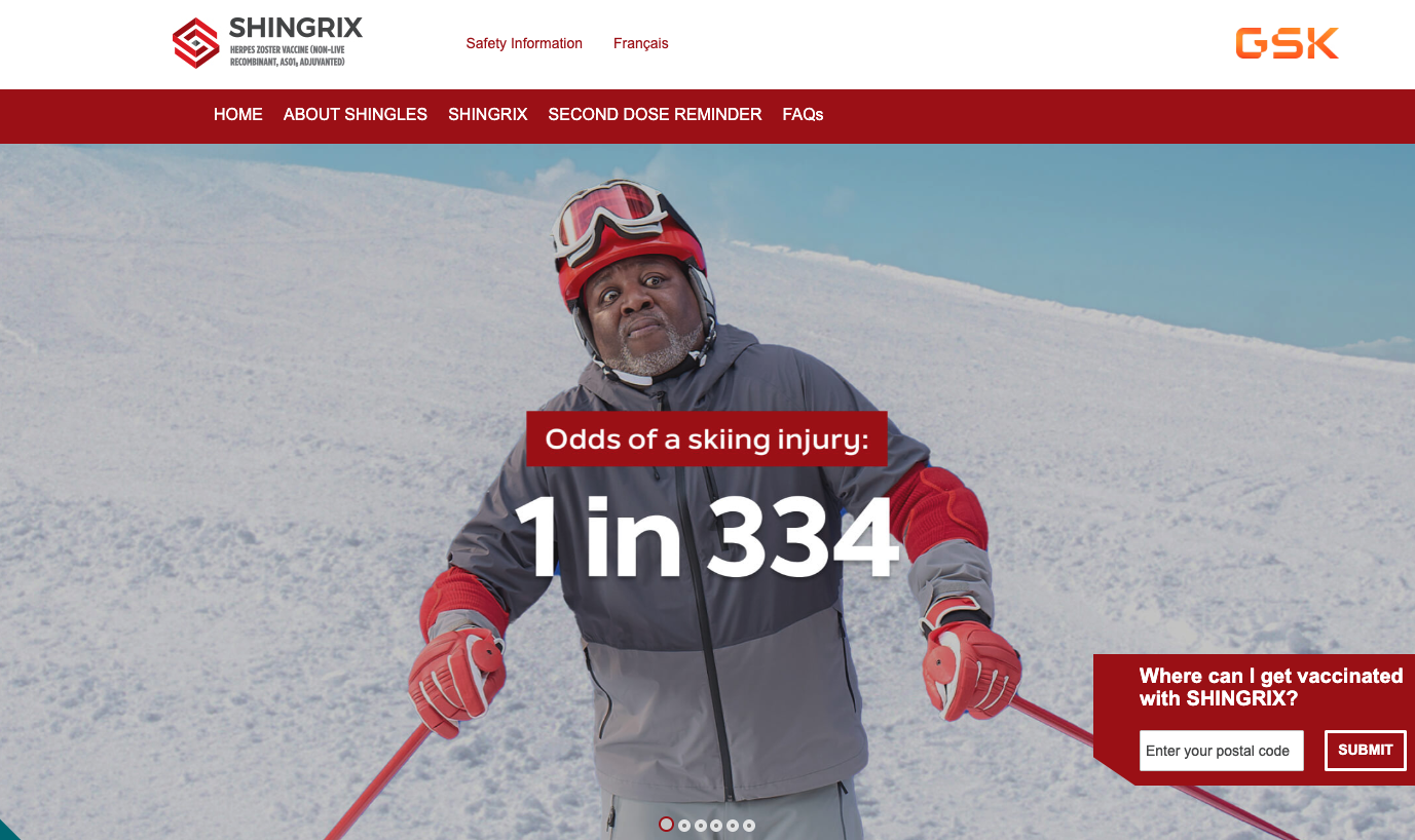 1 in 3 adults are at risk at getting shingles...I know all about it since working on web and video for Shingrix (GSK)