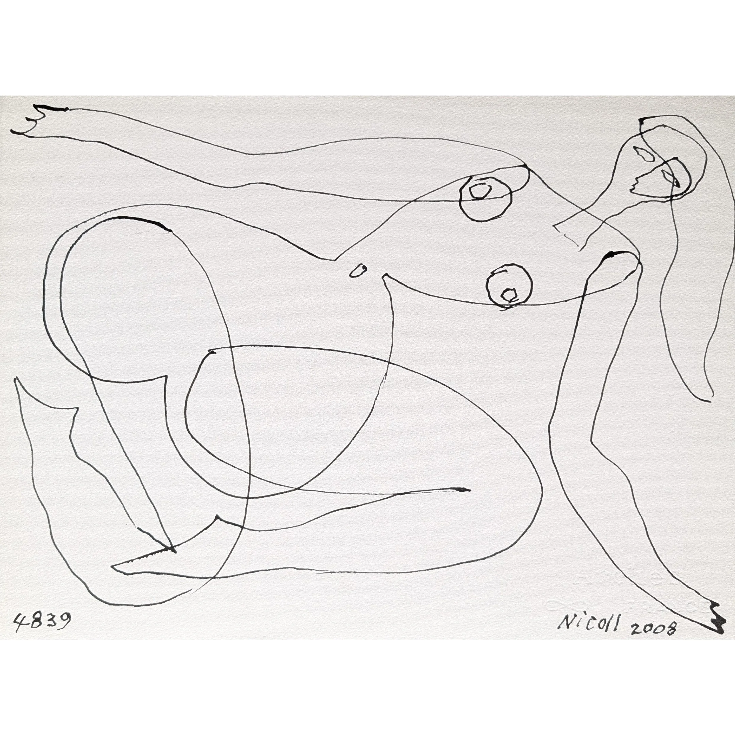 Pen & Ink Figures “Curling” 2008