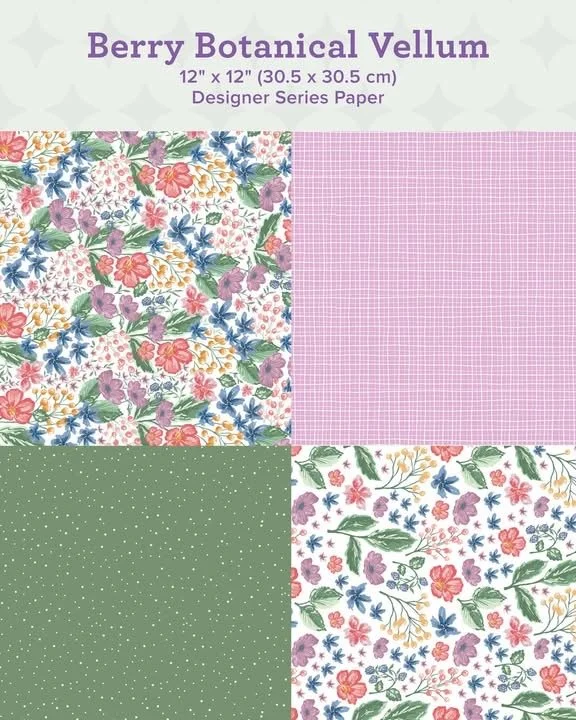 Stampin' Up! Product of the Month for May  Berry Botanical Vellum