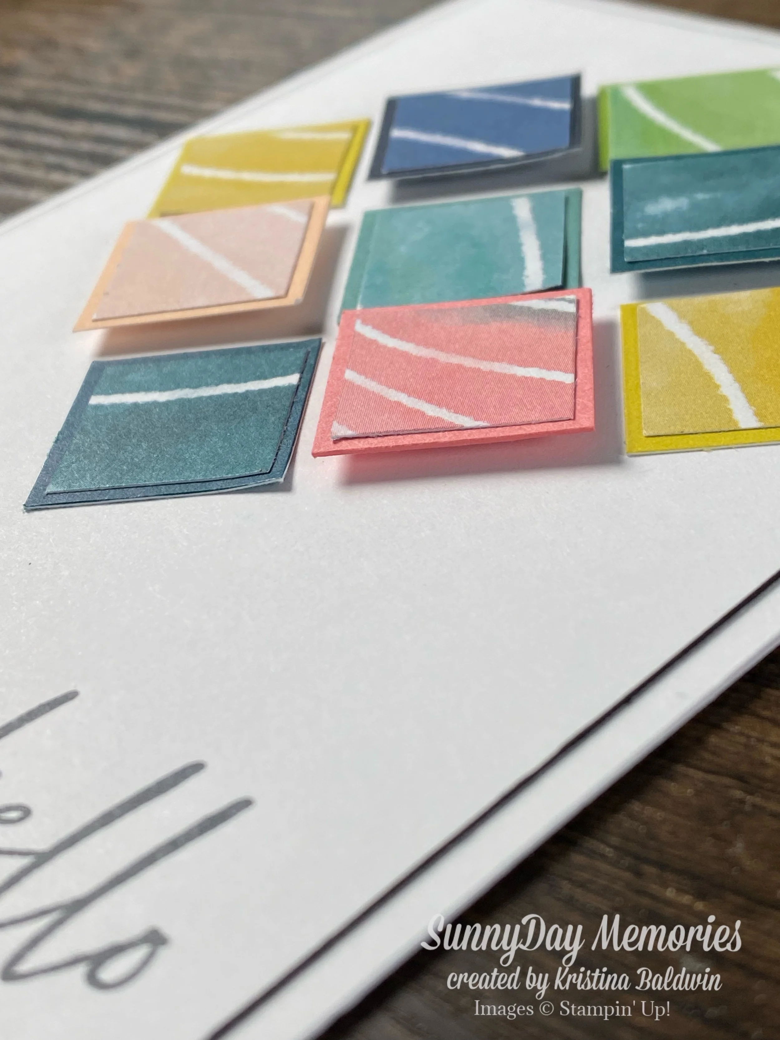 Closeup Stampin' Up! Fabulous Sayings Hello Card