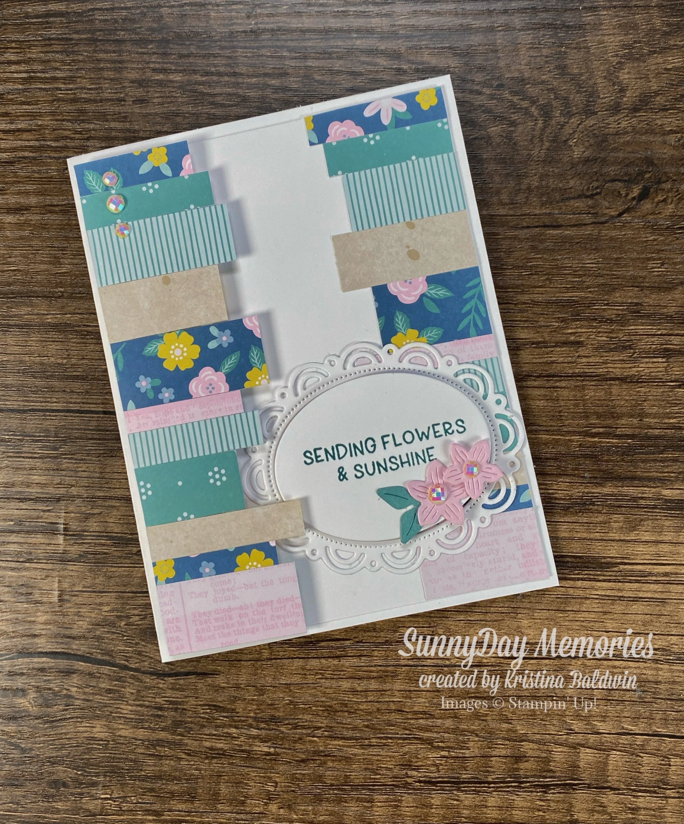 SU Flowers & Sunshine Paper Strips Card