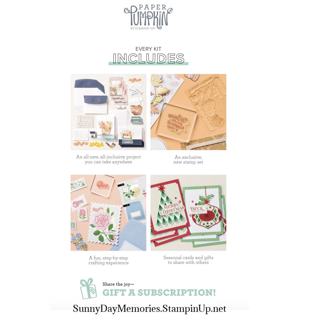 Stampin' Up! Paper Pumpkin Kit Contents