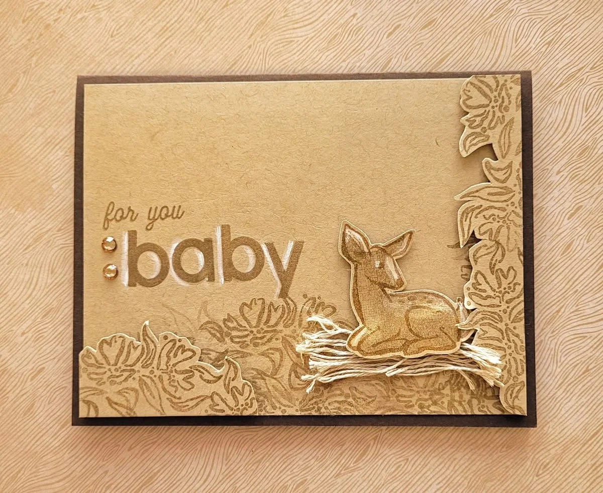 Baby Fawn Notes of Spring Card