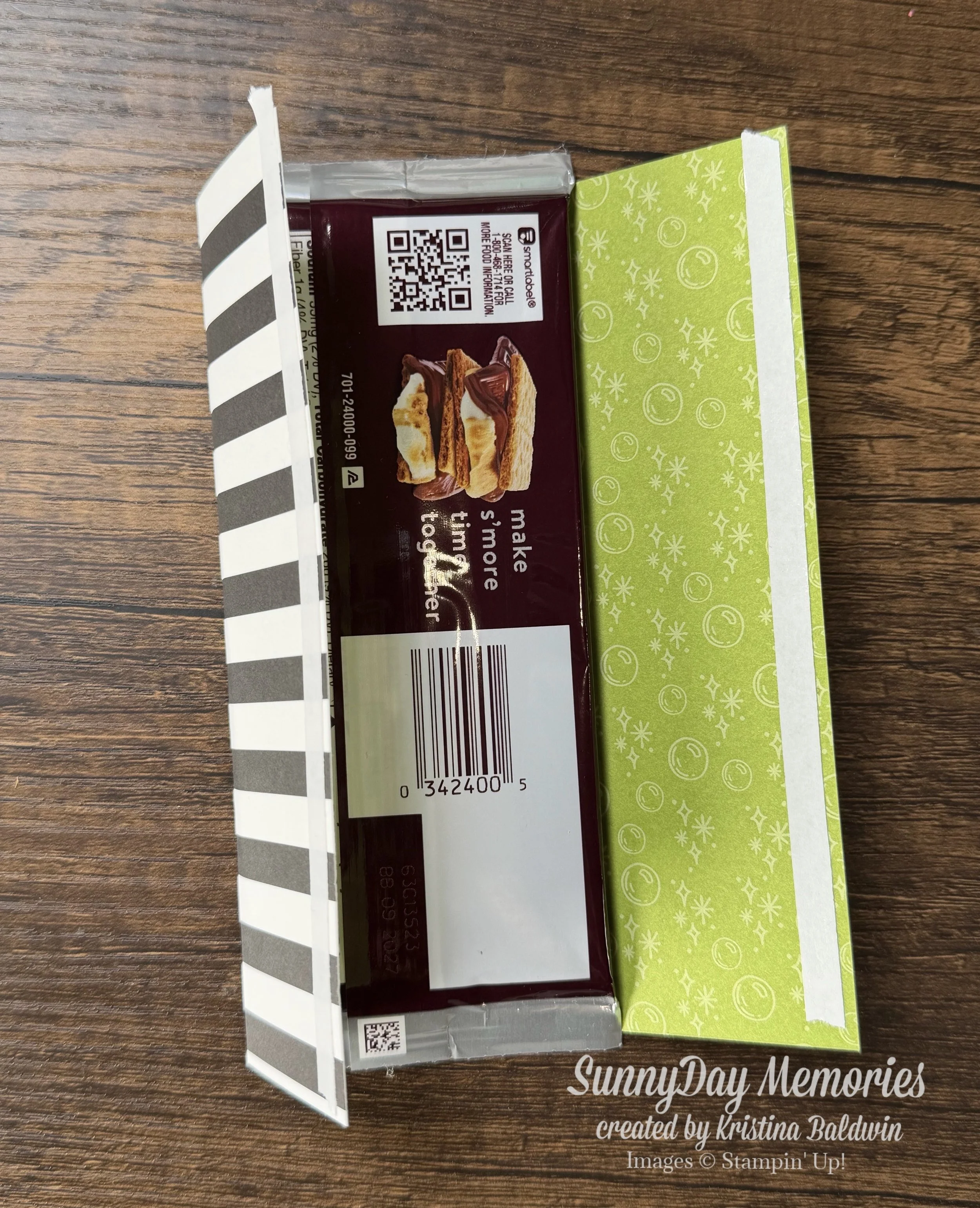 Tear & Tape Adhesive to Wrap Chocolate Bar