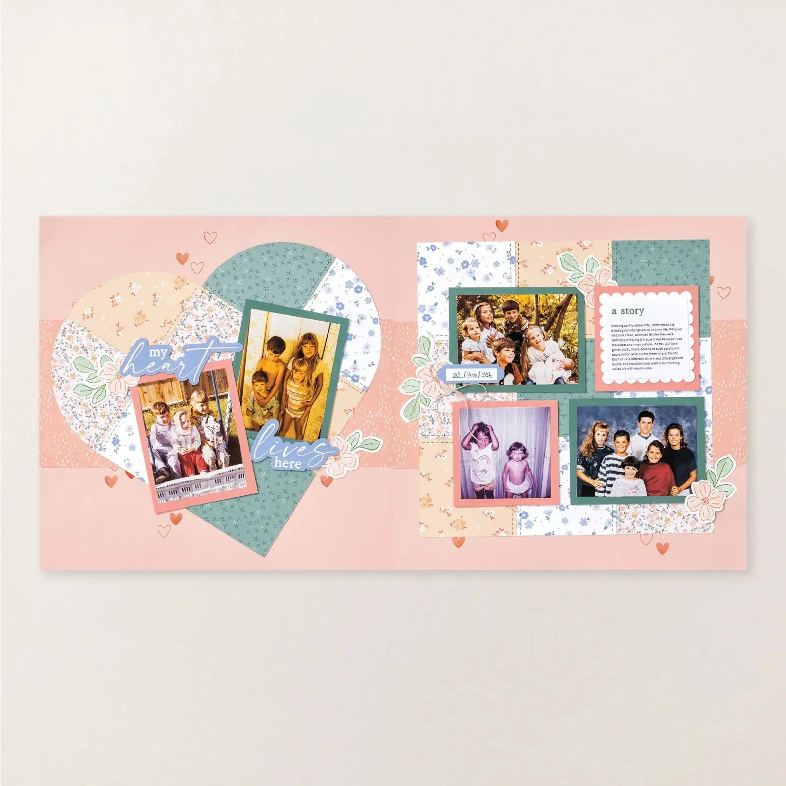 Stampin' Up! My Heart Lives Here Layout