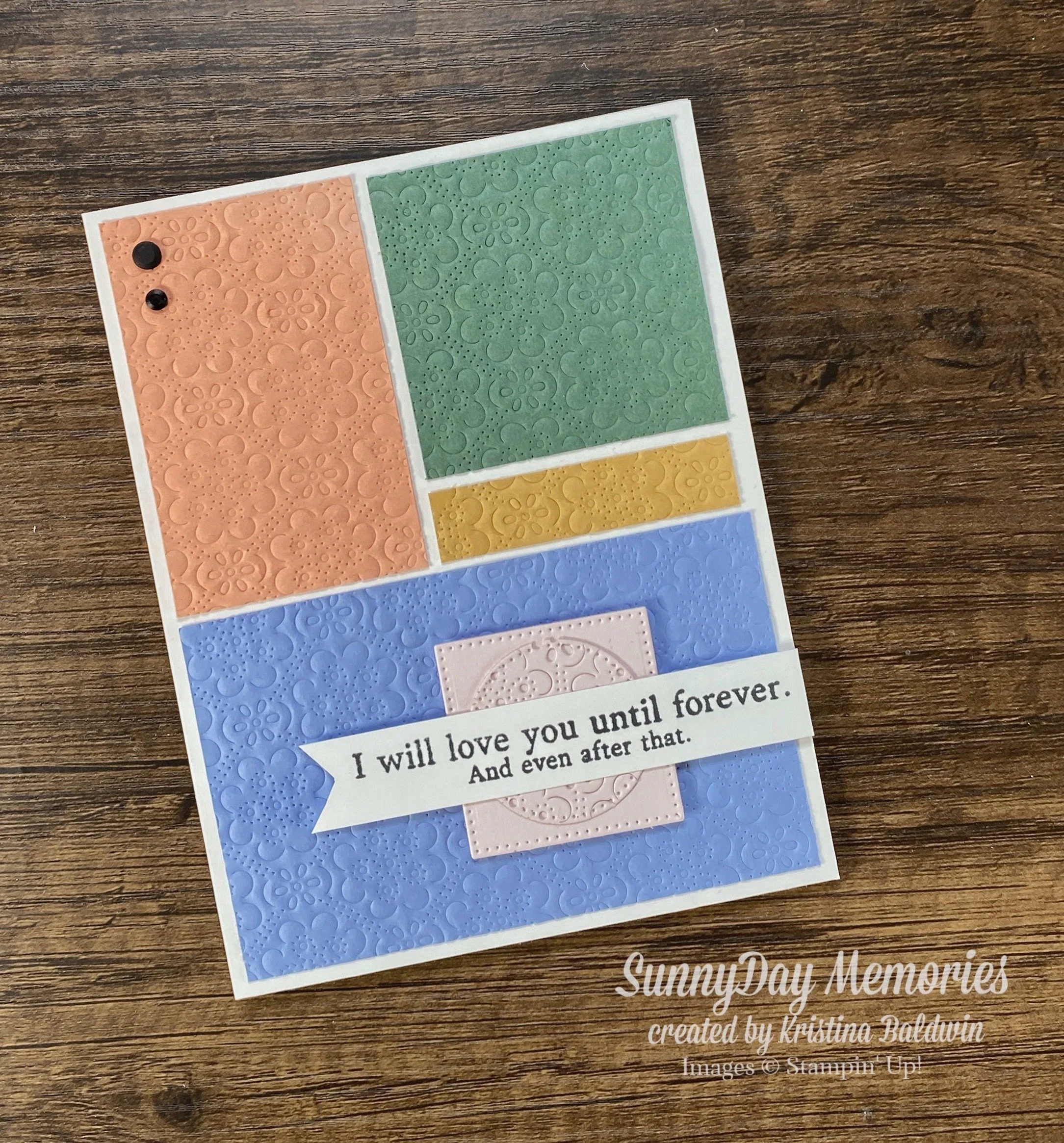 Stampin' Up! In Color Embossed Eyelet Blooms Card