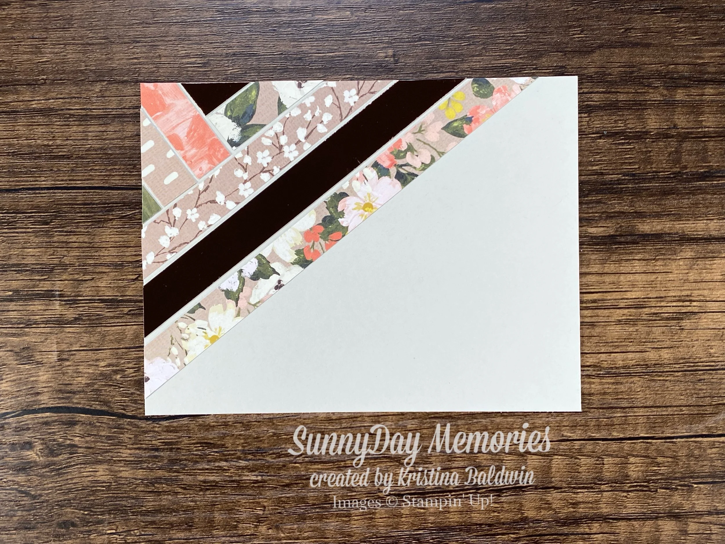 Herringbone Technique Card Half Complete