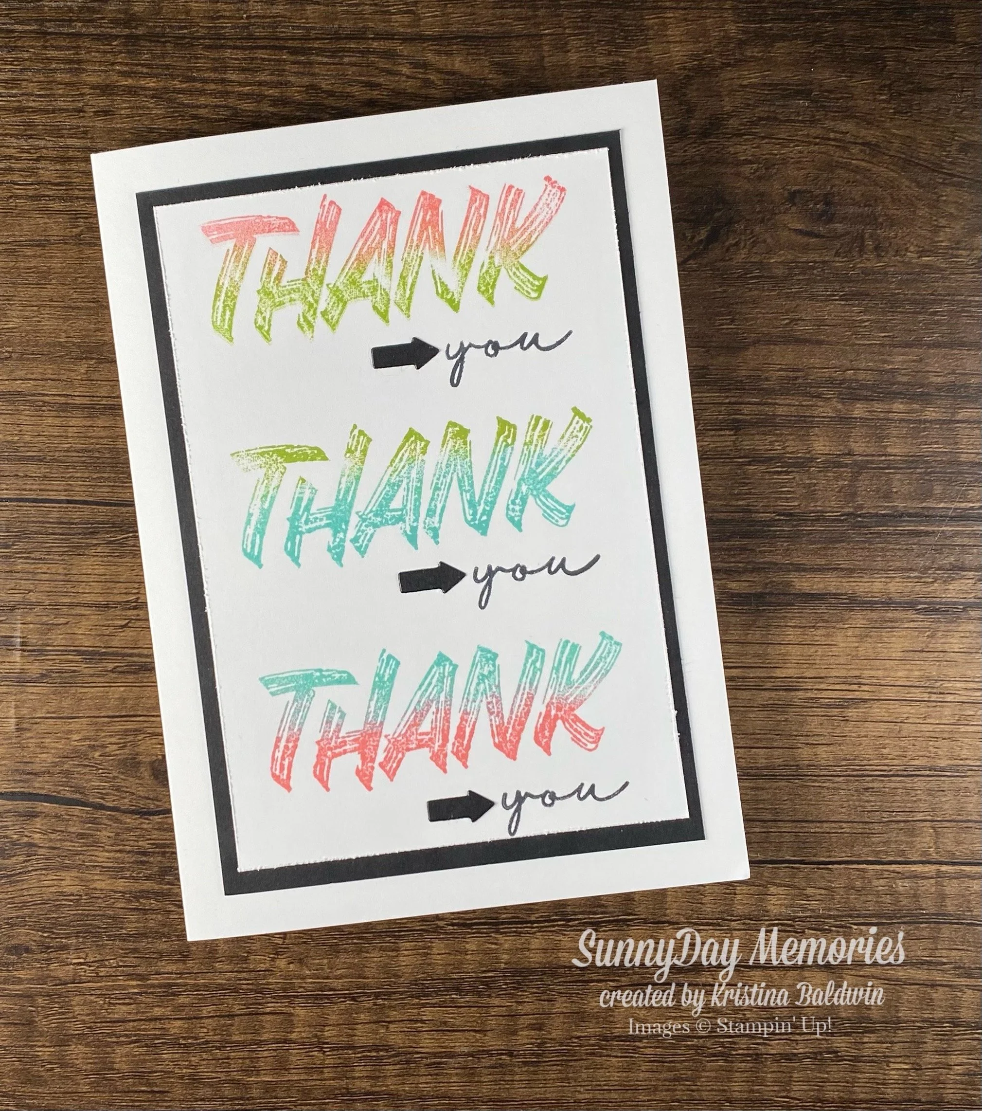 SU Layered Thoughts Thank You Card
