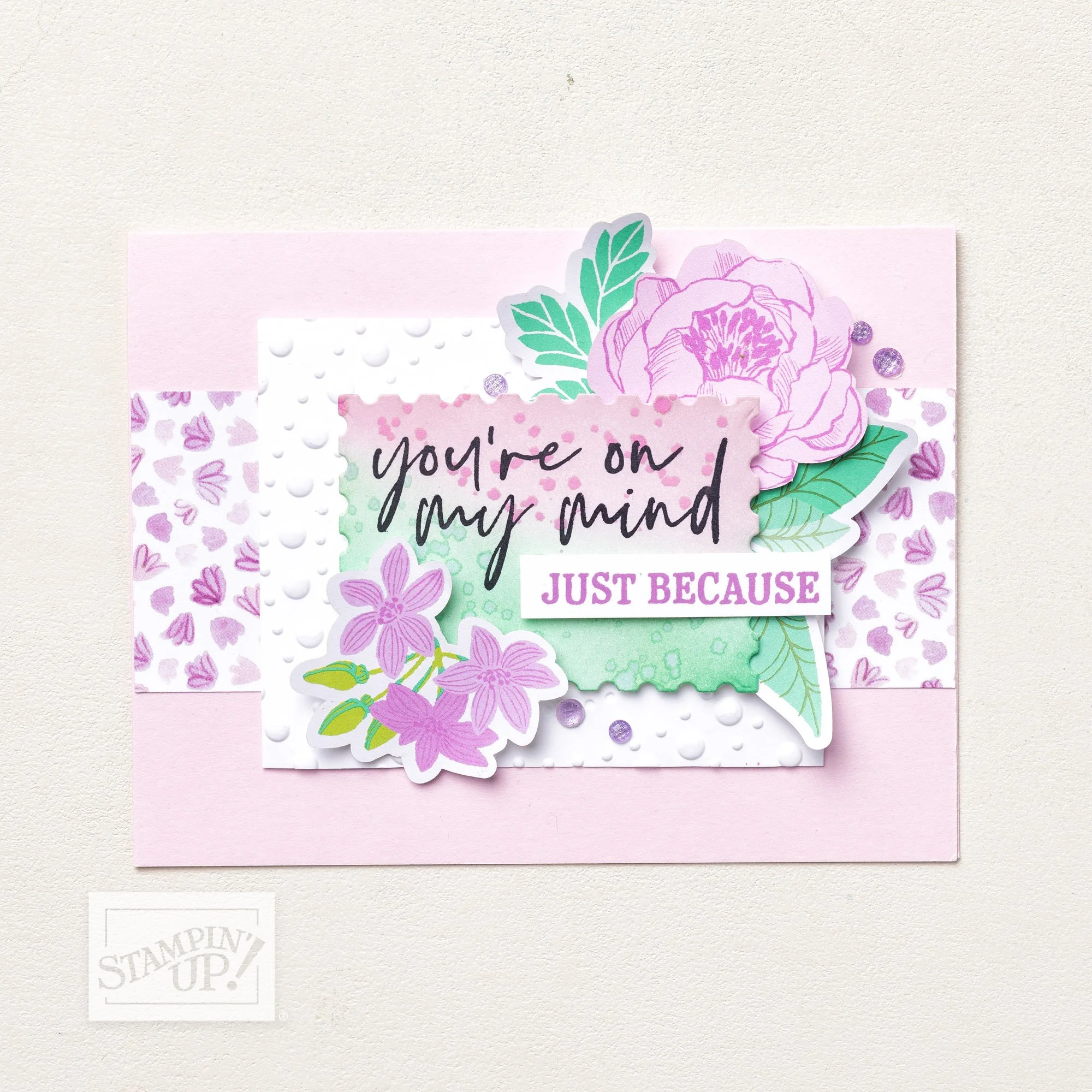 Stampin' Up! Fabulous Sayings You're On My Mind Card