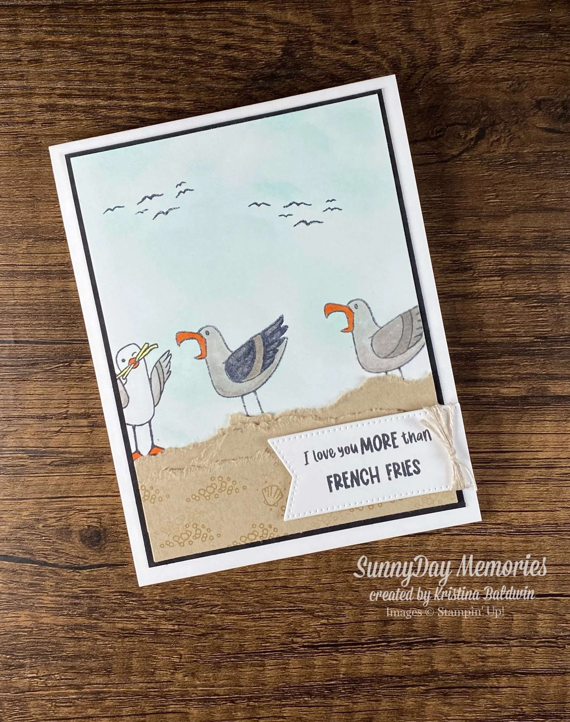 Stampin' Up! Friendly Seagulls Fries Card