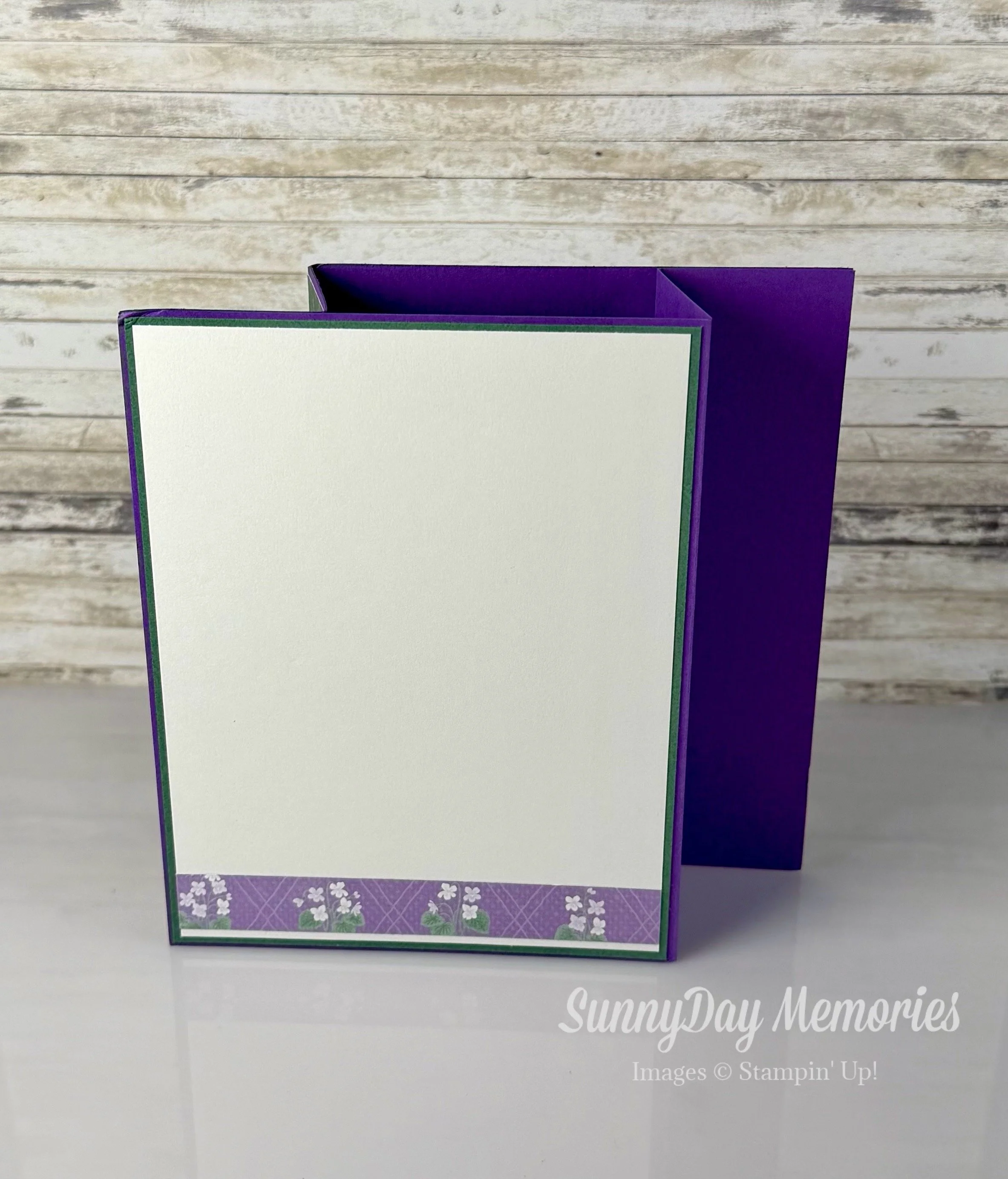Stampin' Up! Hot Foil Violet Dreams Fancy Fold Backside