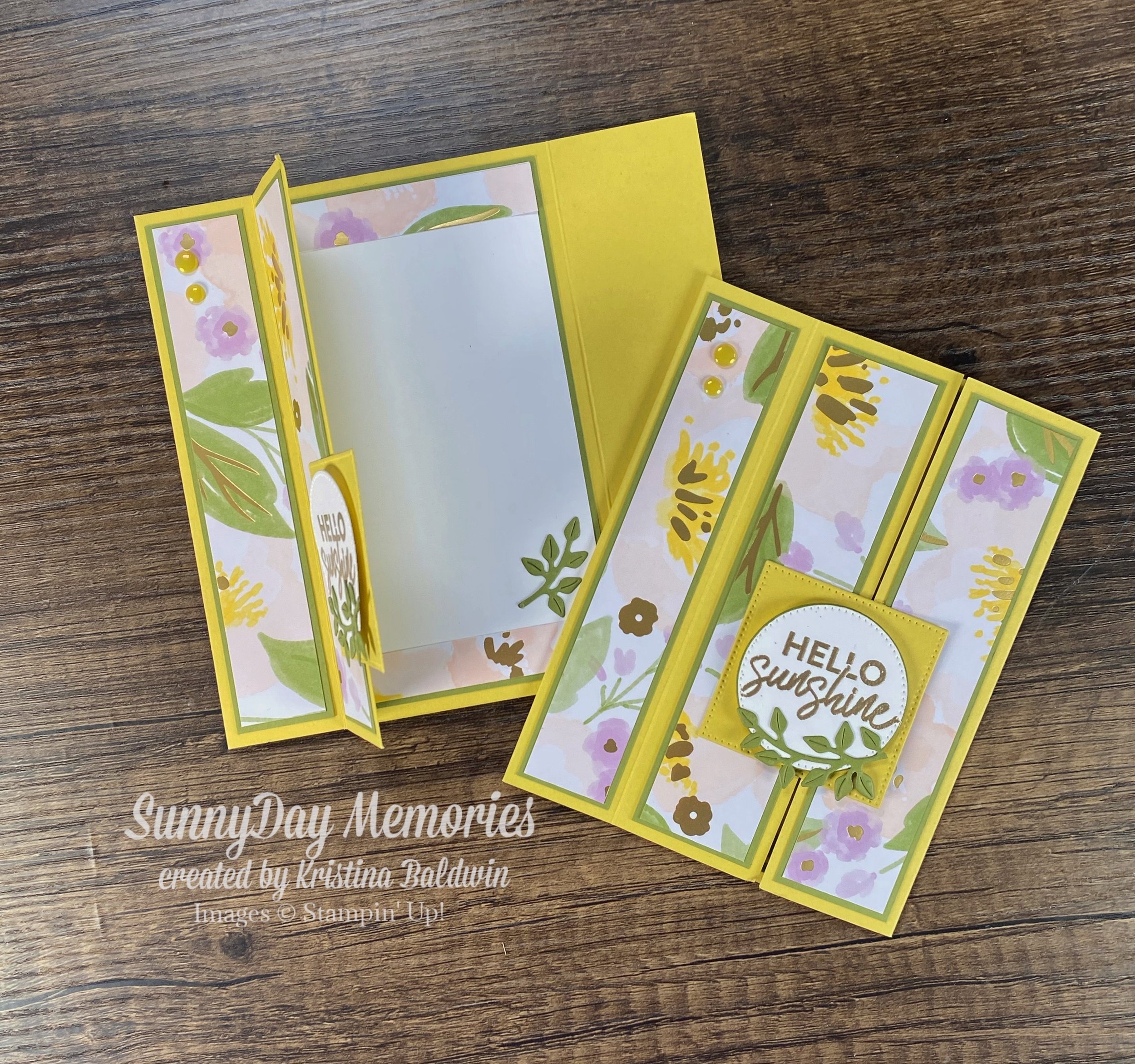 SU Hello Sunshine Bookbinding Gate Fold Card