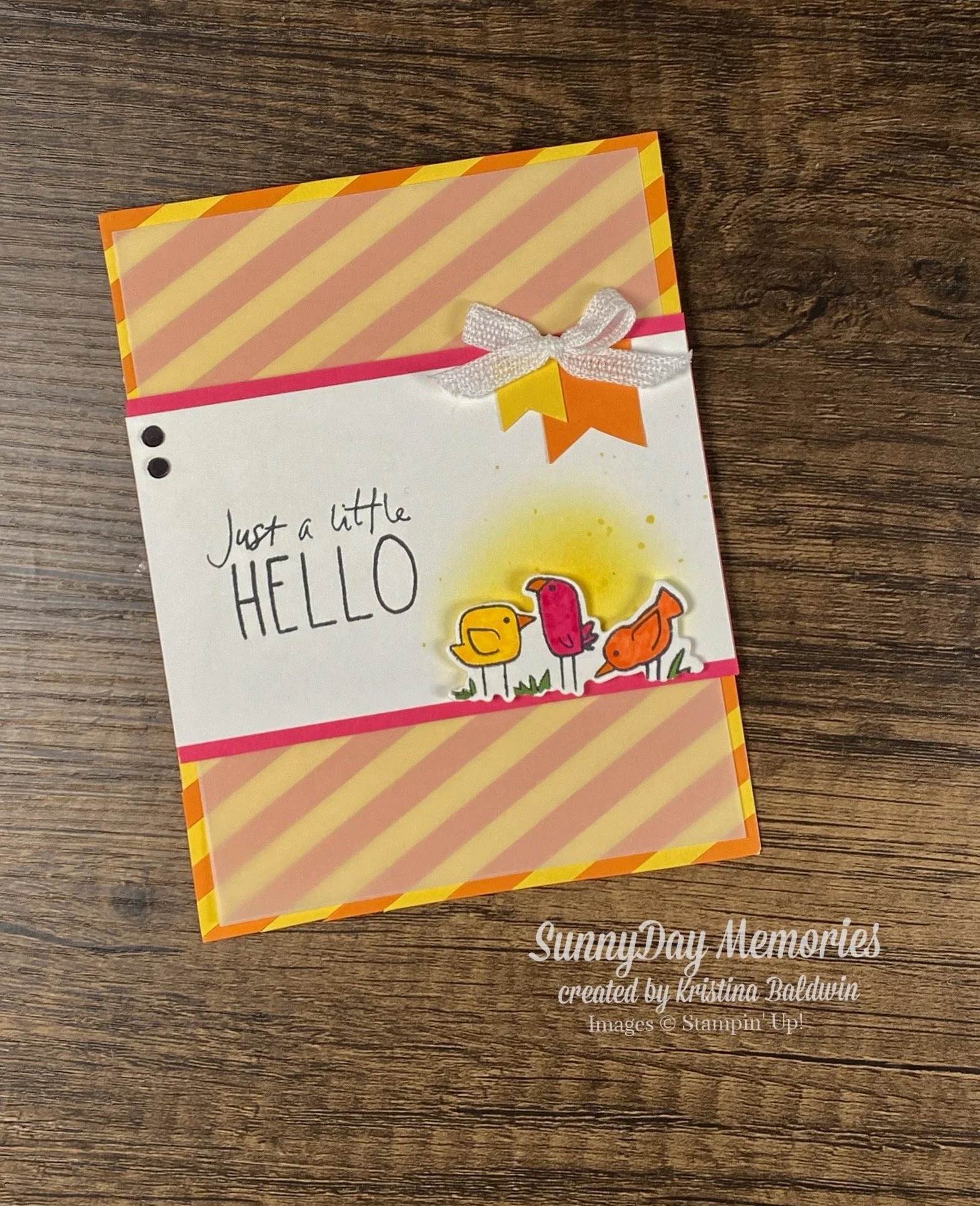Stampin' Up! Cutest Crew Diagonal Stripe Card