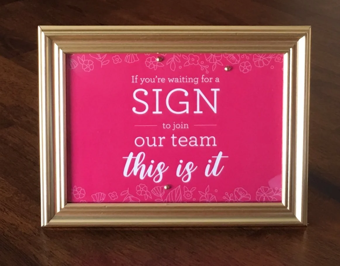 A Sign to Join Our Stampin' Up! Team