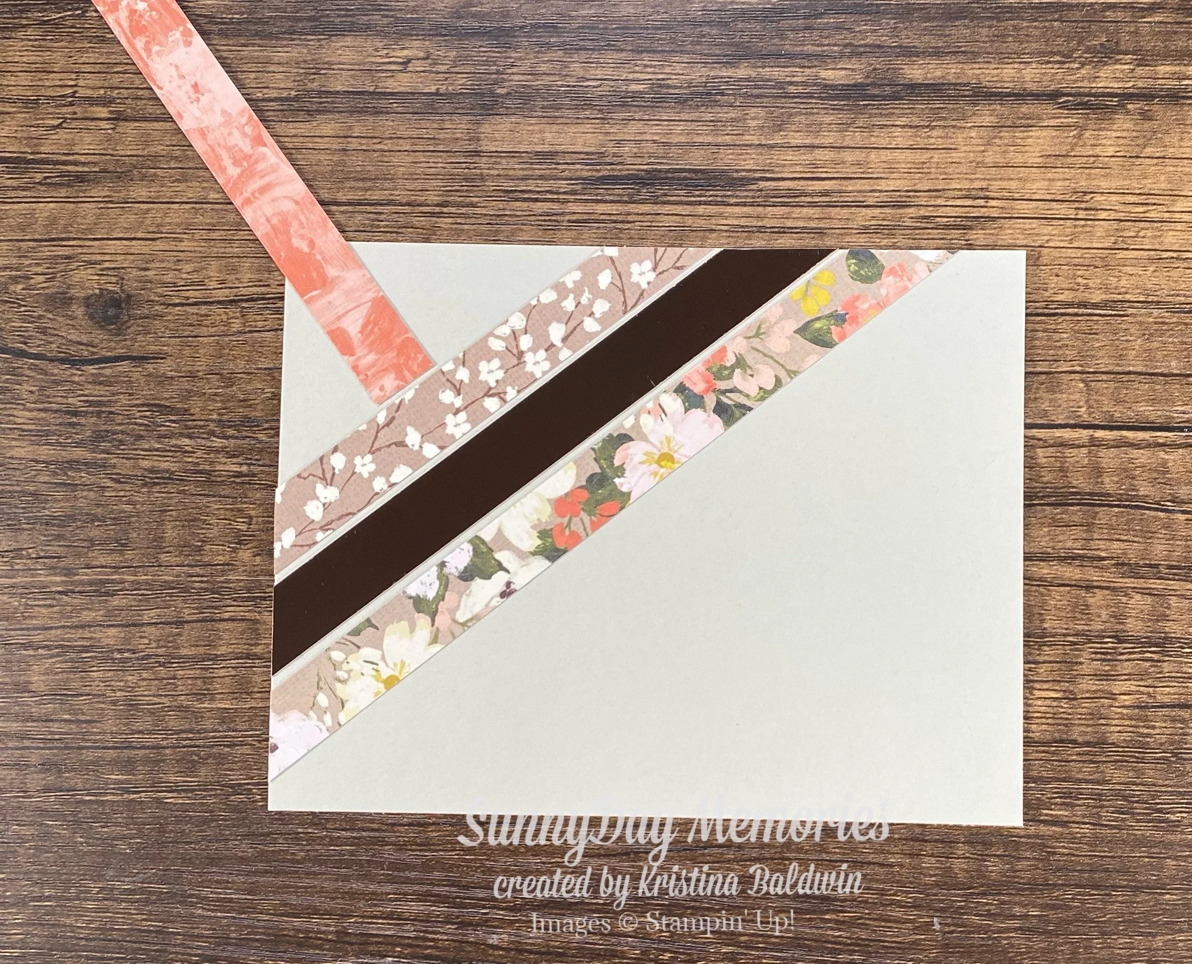 Perpendicular Strips for Herringbone Technique Card