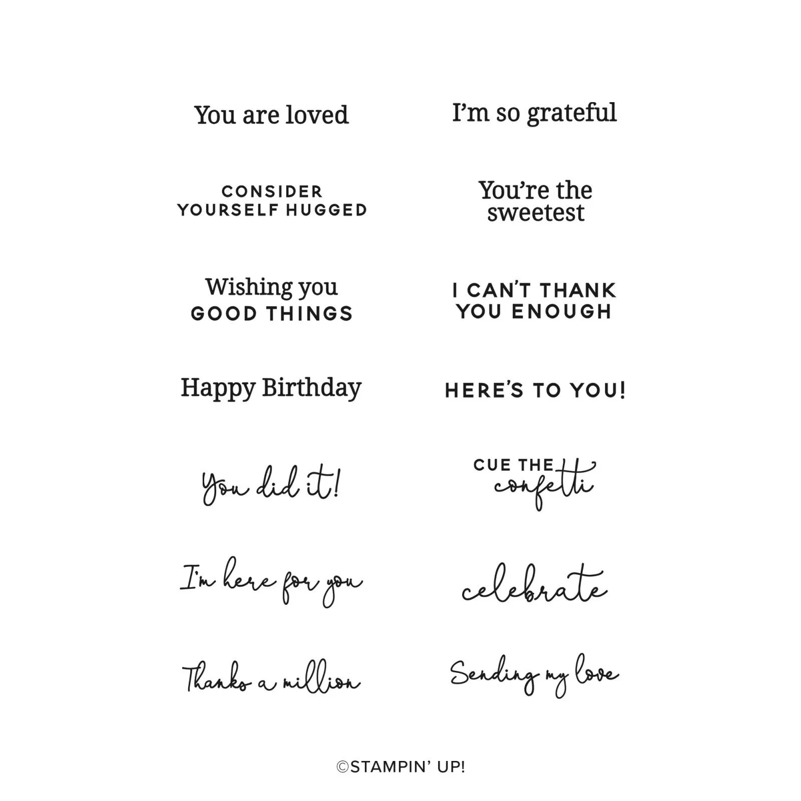 Stampin' Up! Banner Sayings Stamp Set