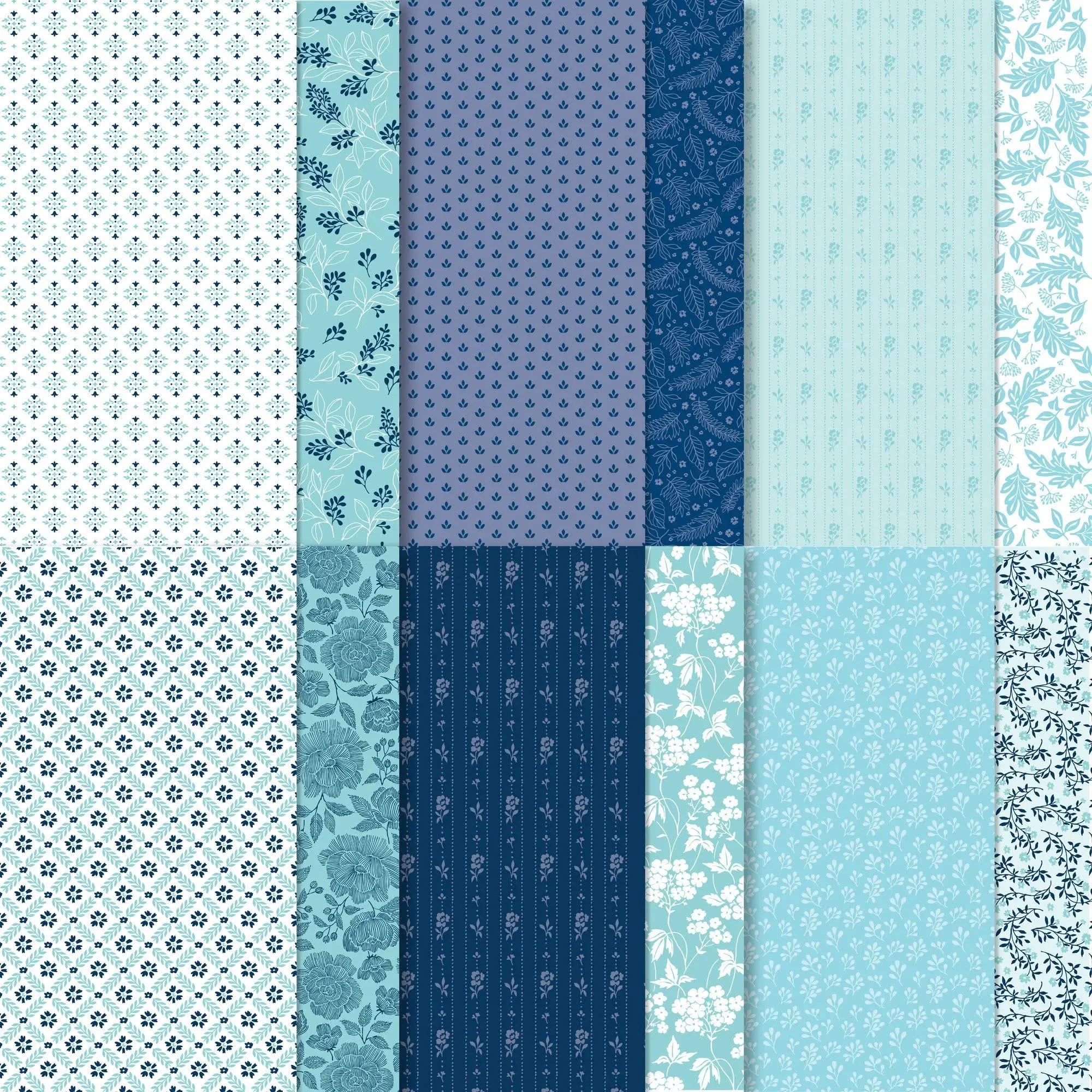 2025 December True Blue Florals Designer Series Paper