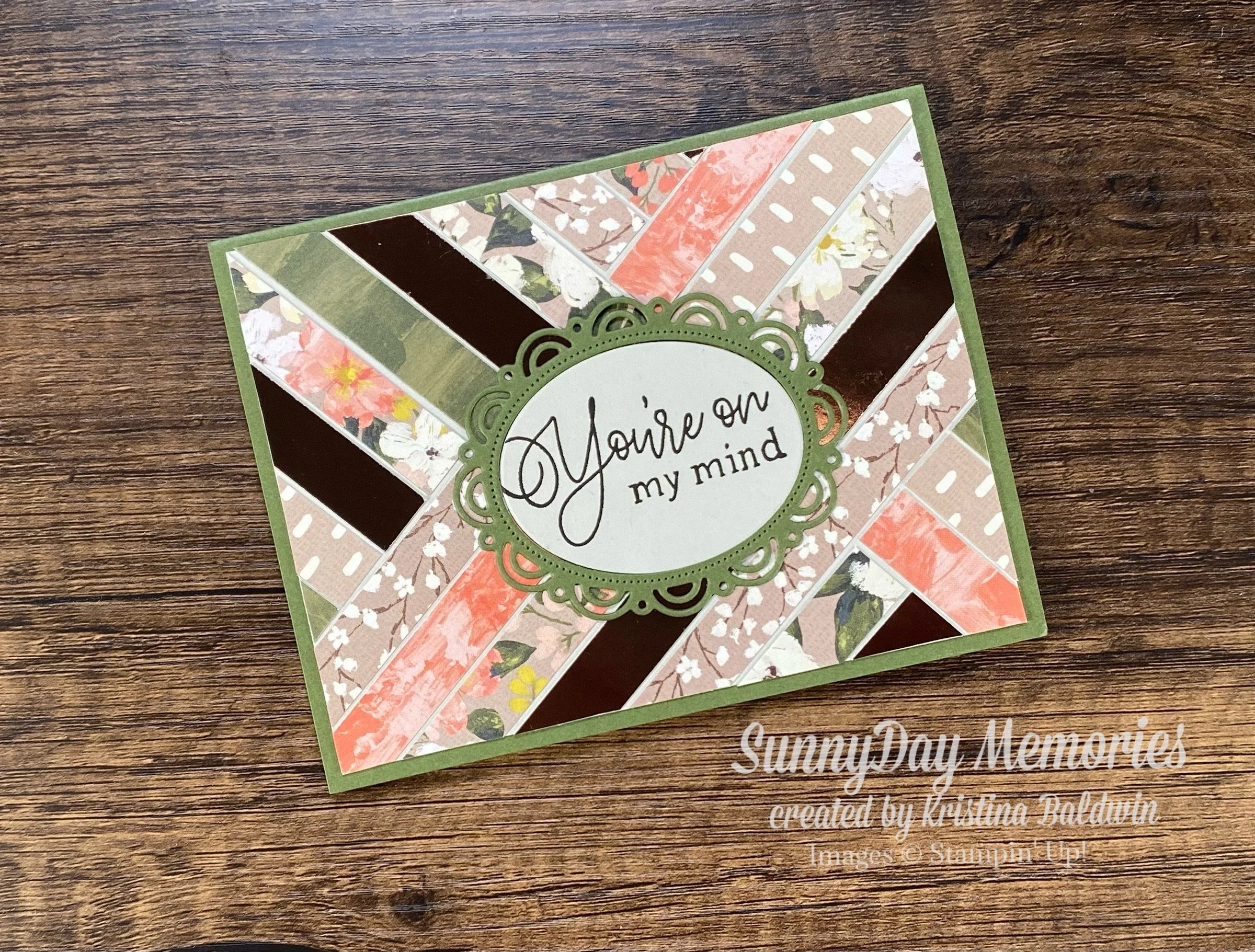 SU Forever Florals Herringbone Technique Card