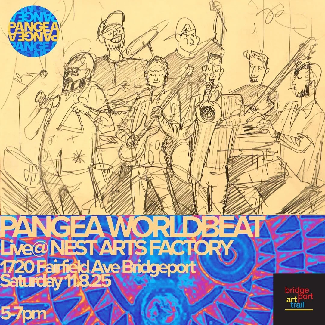 Join us this Saturday at @nestartsfactory in support of the @bridgeportarttrail 5:00pm. Come visit our new digs, we&rsquo;ll be hanging all day in ROOM 6.