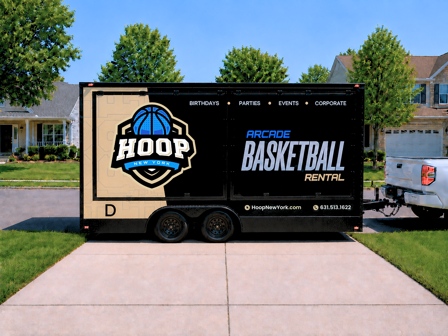 Hoop trailer closed