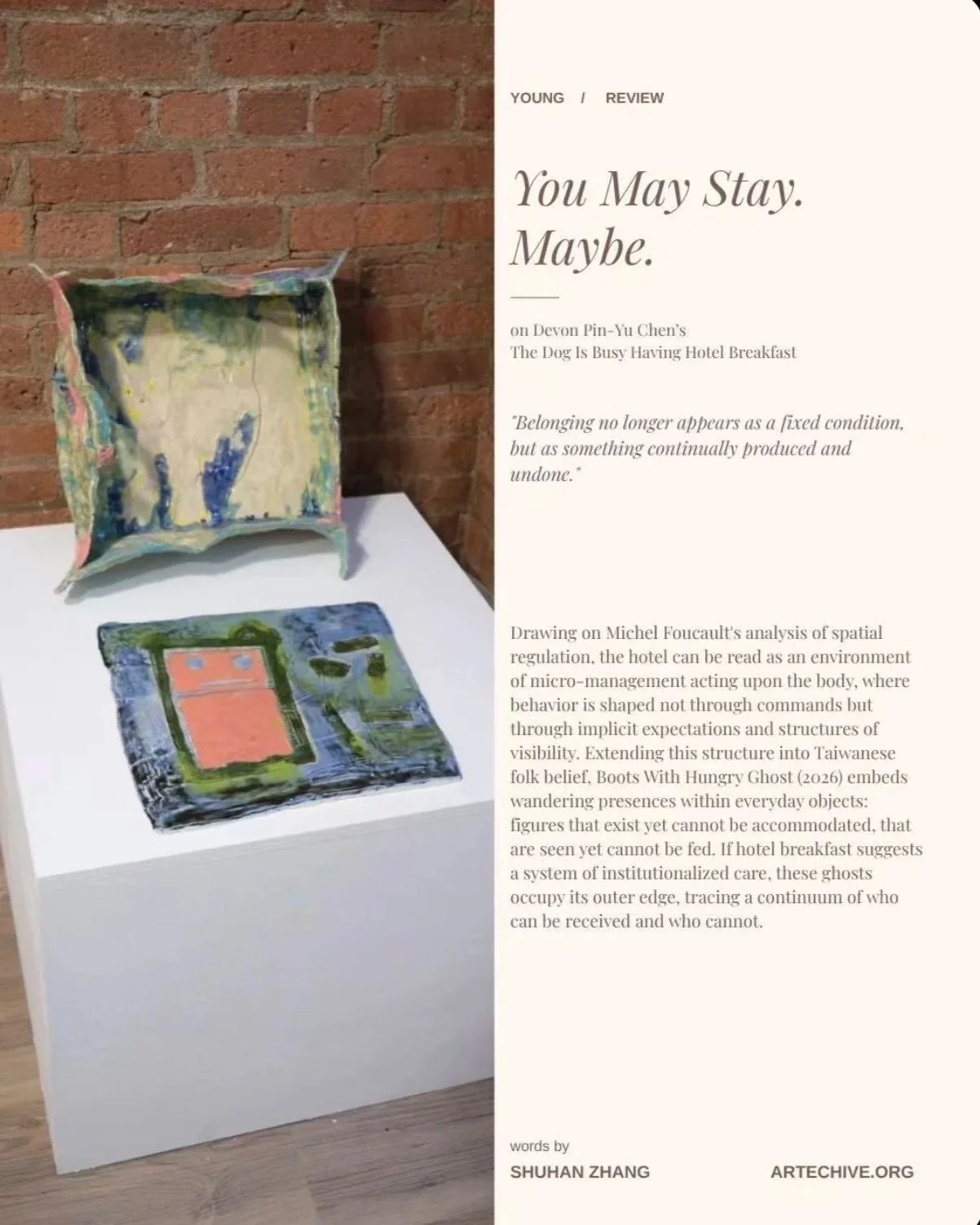 You May Stay. Maybe. ArtEchive, 2026.