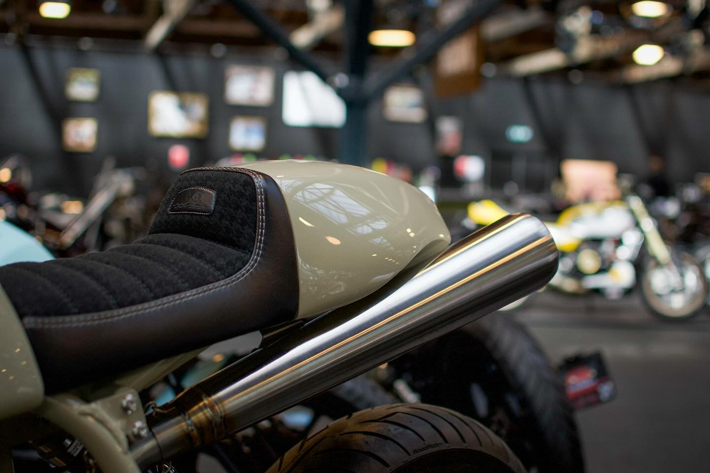 Form &amp; function&hellip;
.
This setup was always the plan from the drawing board. To preserve the tail&rsquo;s shape, it had to be built completely asymmetrically before carefully scalloping around the silencer.
.
Plenty of lines to balance, but w