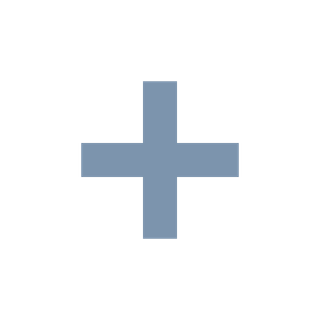 Blue cross symbol on a white background
