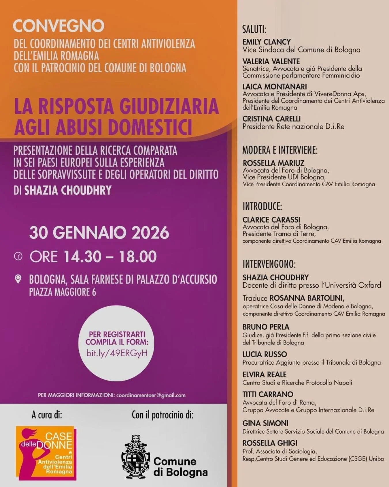 CONVEGNO - LA RISPOSTA GIUDIZIARIA AGLI ABUSI DOMESTICI